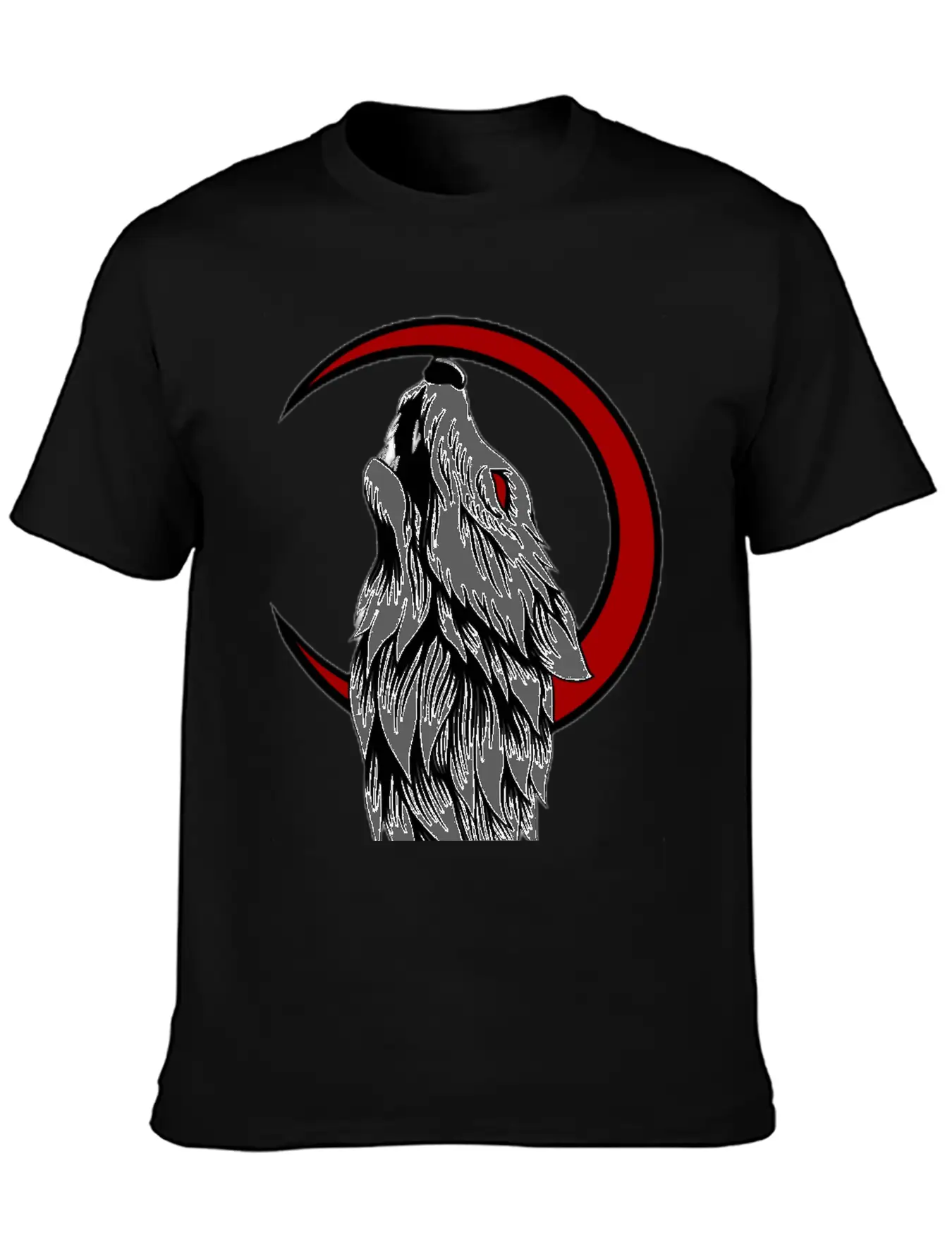 Wolf Moon Generated K86Bj3fdb Transformed Casual Graphic T-Shirt – Simple And Comfortable Daily Wear