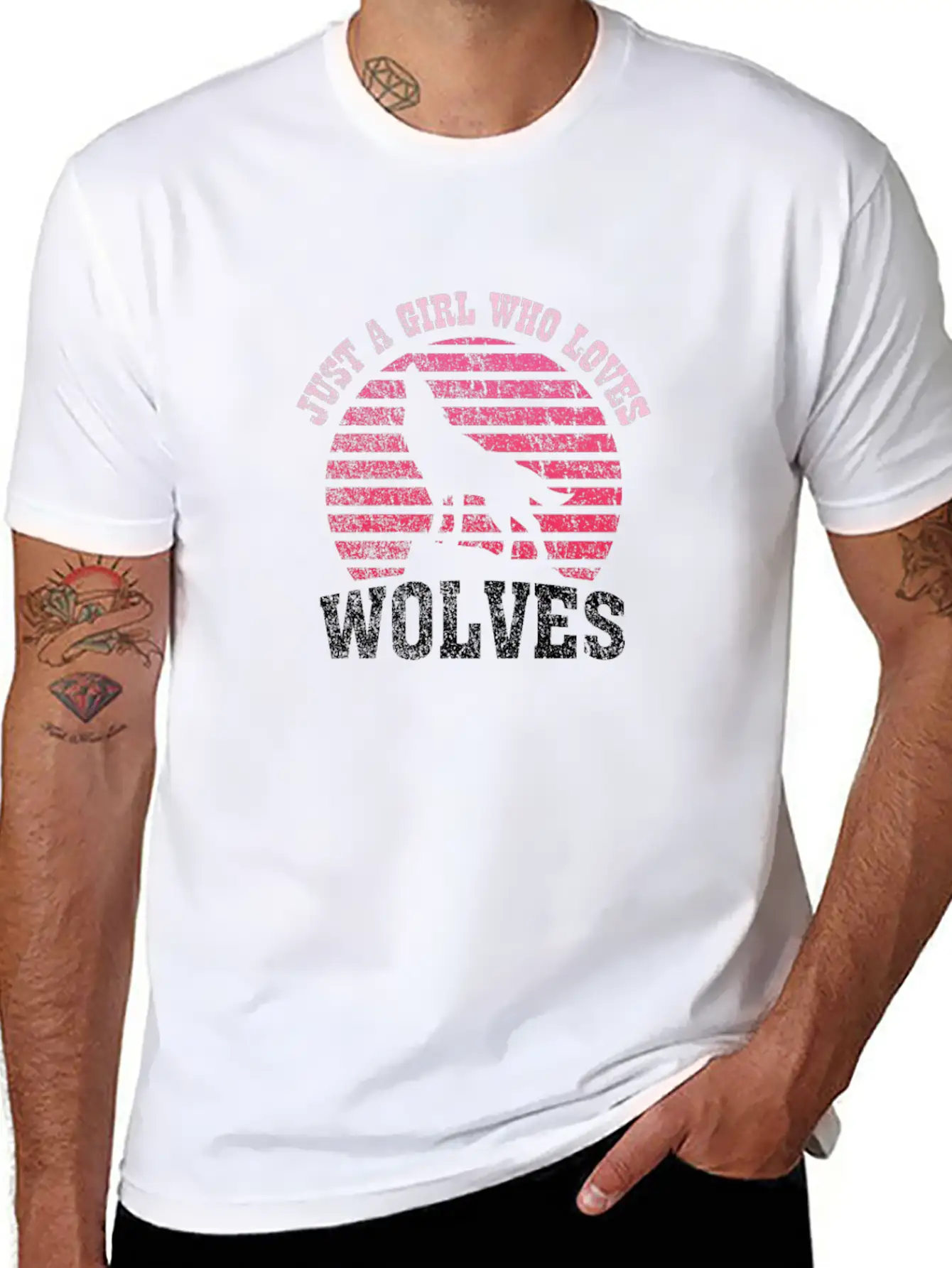 Wolf Spiritual Animal Pack Gift Casual Graphic T-Shirt – Simple And Comfortable Daily Wear