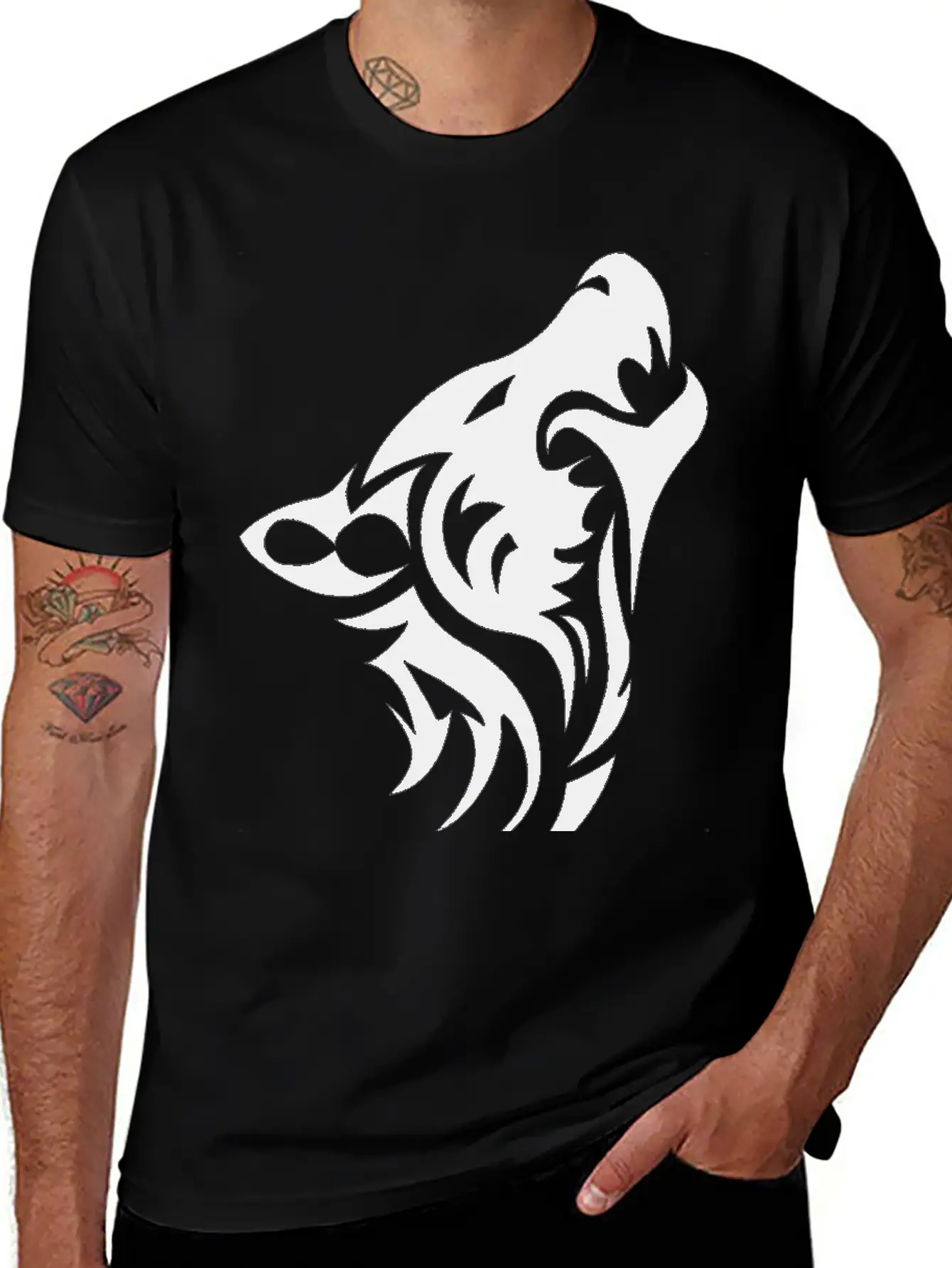Wolf Tattoo Timeless Short Sleeve Tee – Comfy And Minimalist Design