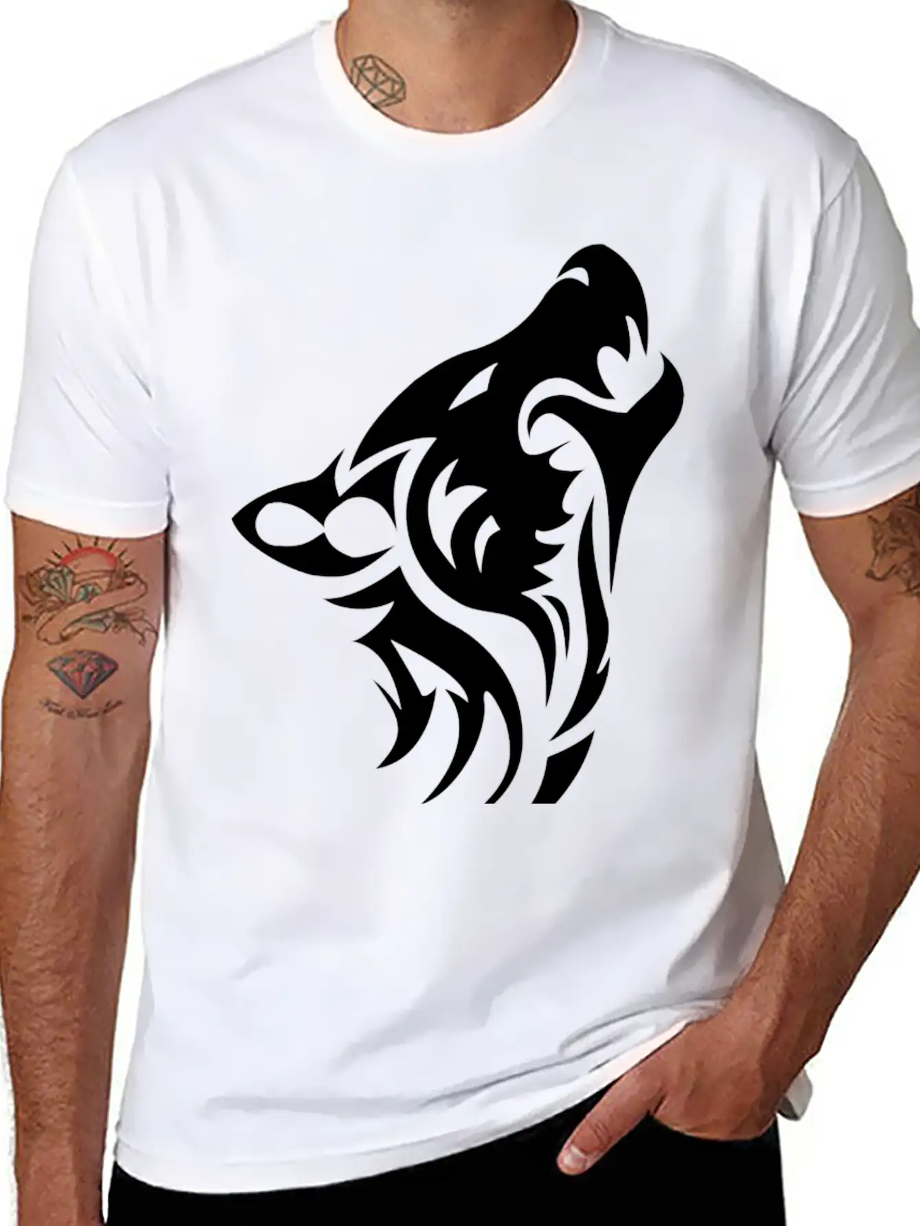 Wolf Tattoo Timeless Short Sleeve Tee – Comfy And Minimalist Design