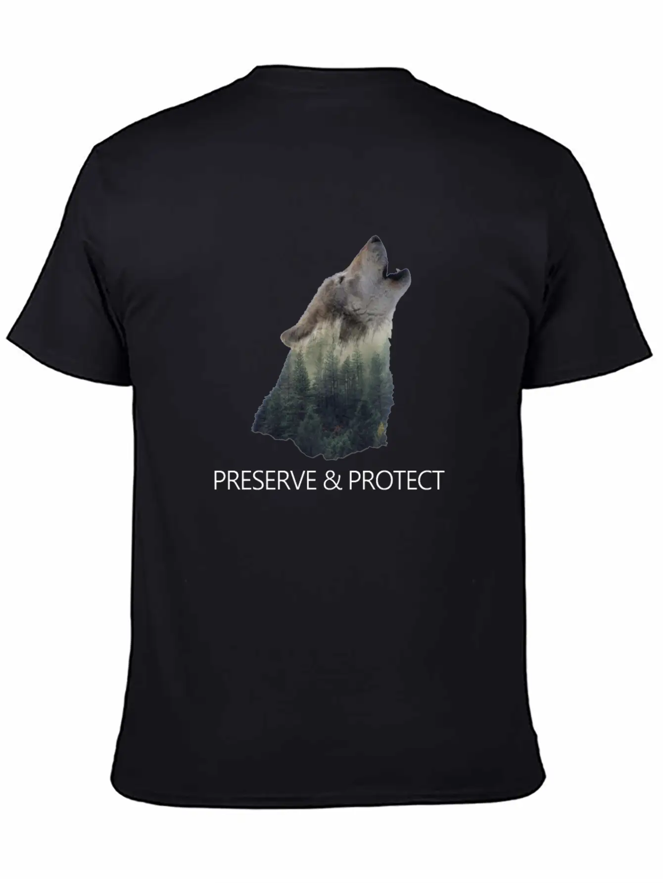 Wolfs Preserve & Protect Climate Change Environmen Casual Graphic T-Shirt – Simple And Comfortable Daily Wear