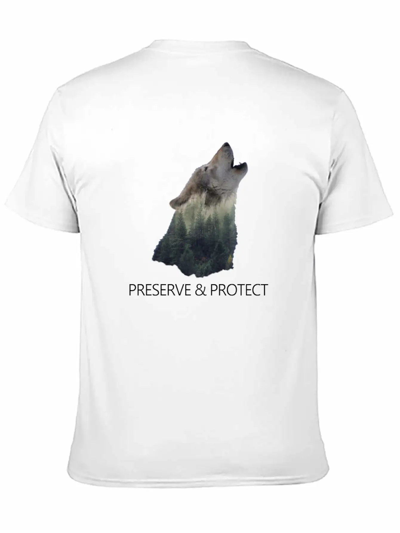 Wolfs Preserve & Protect Climate Change Environmen Casual Graphic T-Shirt – Simple And Comfortable Daily Wear