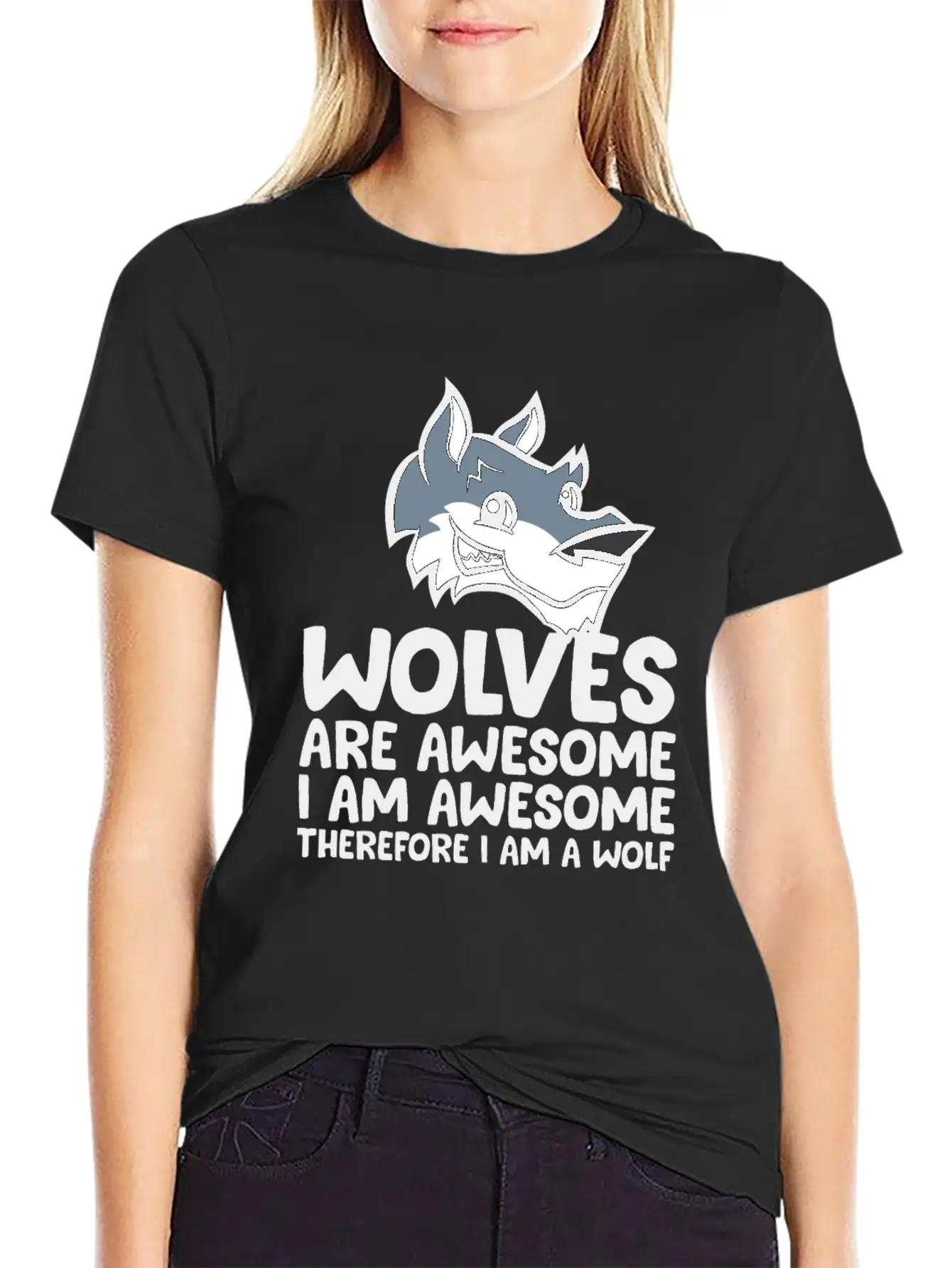 Wolves Are Awesome. I'm Awesome Therefore I'm A Casual Graphic T-Shirt – Simple And Comfortable Daily Wear