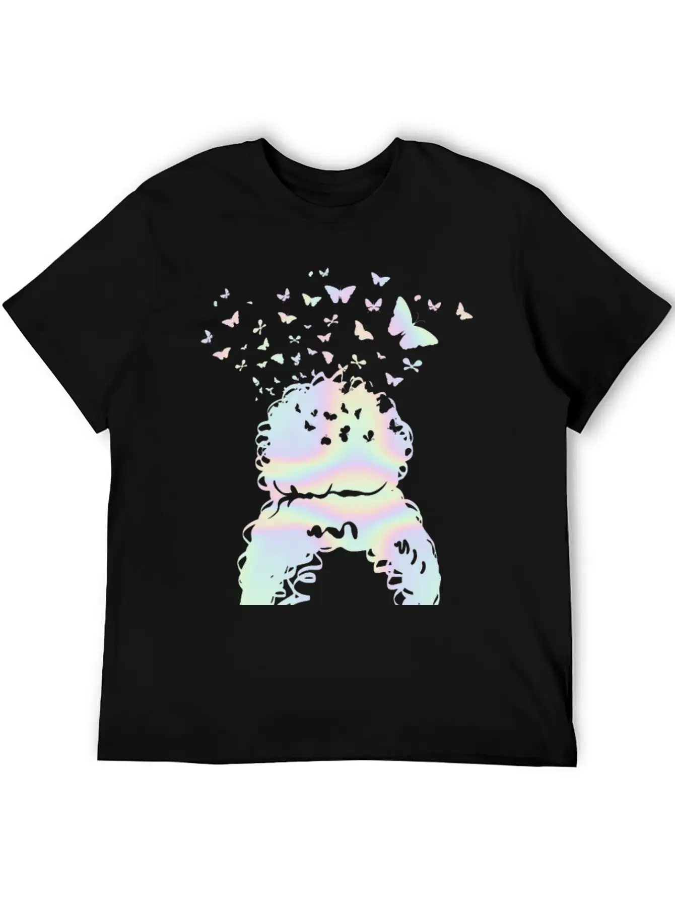 Woman Pastel Butterfly Lover Timeless Short Sleeve Tee – Comfy And Minimalist Design