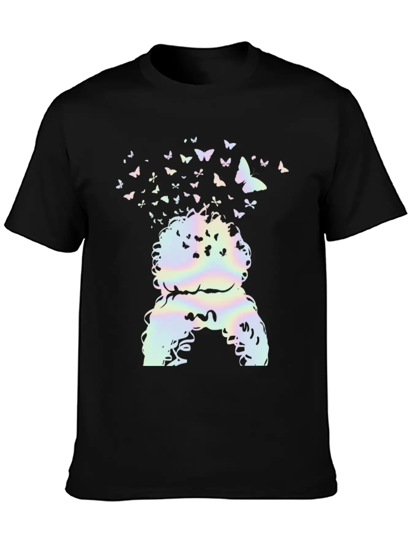 Woman Pastel Butterfly Lover Timeless Short Sleeve Tee – Comfy And Minimalist Design