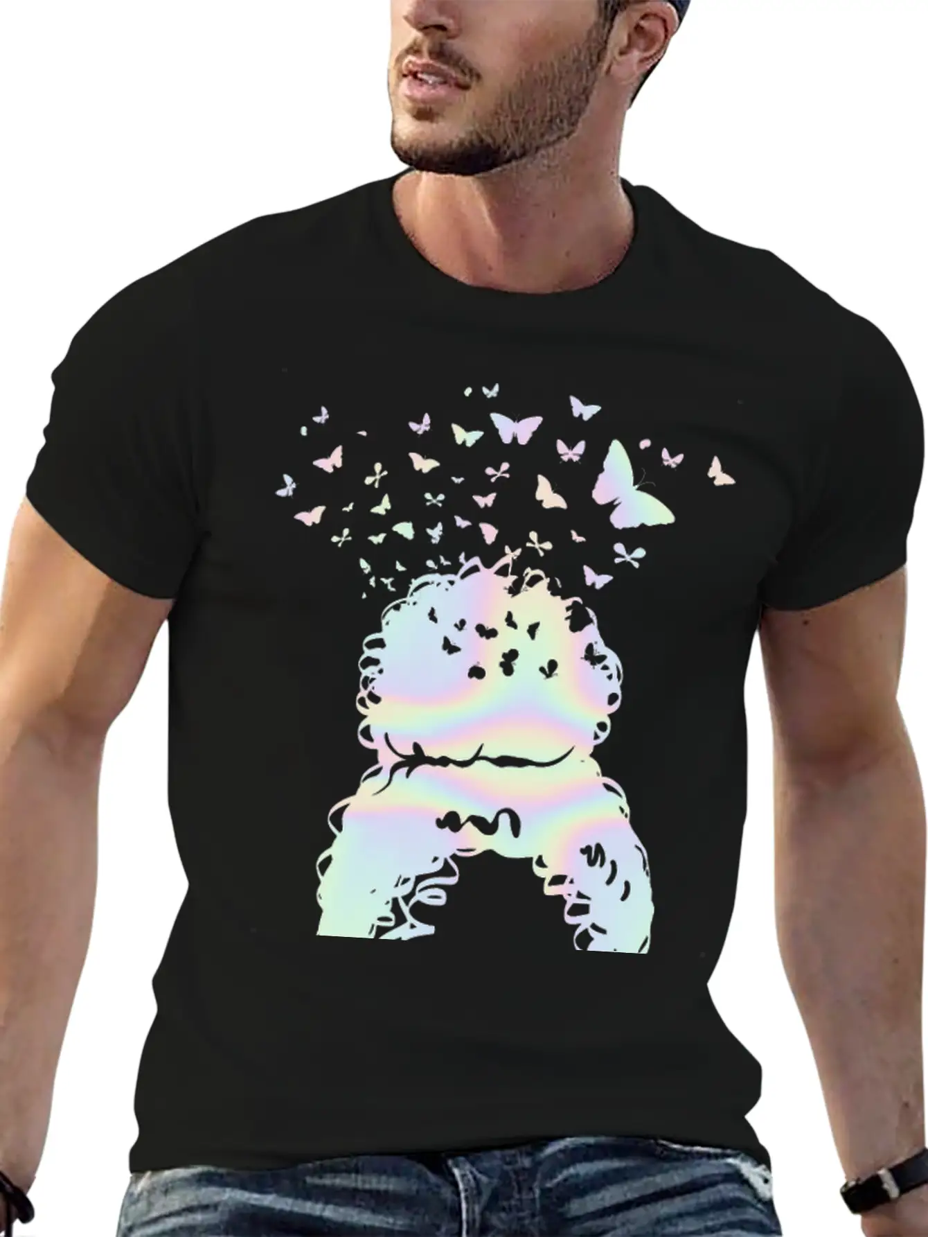 Woman Pastel Butterfly Lover Timeless Short Sleeve Tee – Comfy And Minimalist Design