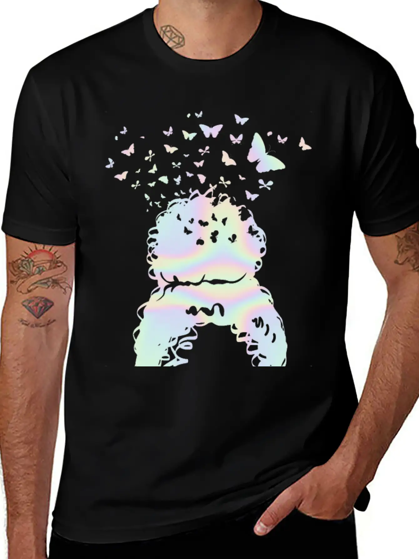 Woman Pastel Butterfly Lover Timeless Short Sleeve Tee – Comfy And Minimalist Design