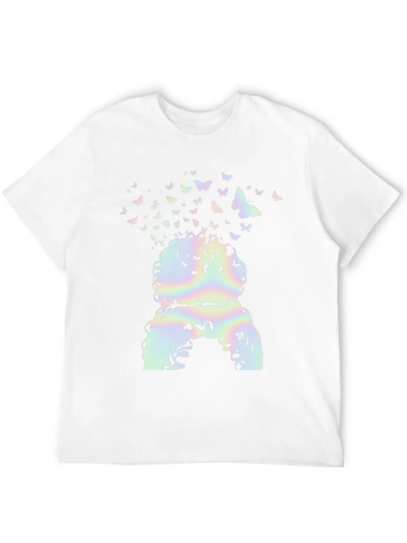 Woman Pastel Butterfly Lover Timeless Short Sleeve Tee – Comfy And Minimalist Design