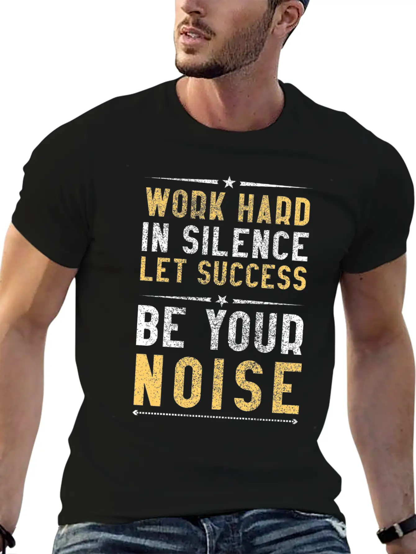 Work Hard In Silence Let Success Be Your Noise Casual Graphic T-Shirt – Simple And Comfortable Daily Wear