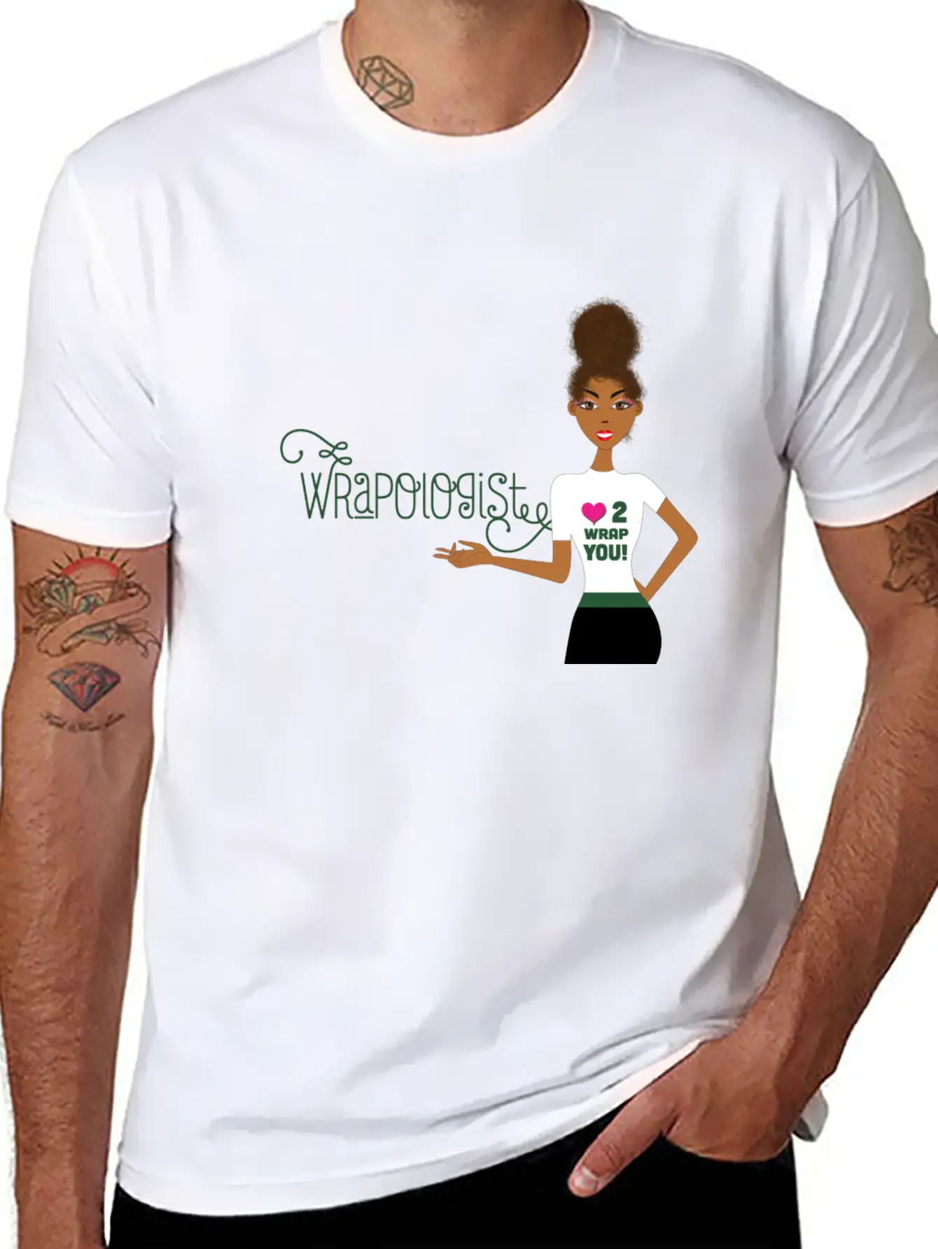 Wrappin' Natural Casual Graphic T-Shirt – Simple And Comfortable Daily Wear