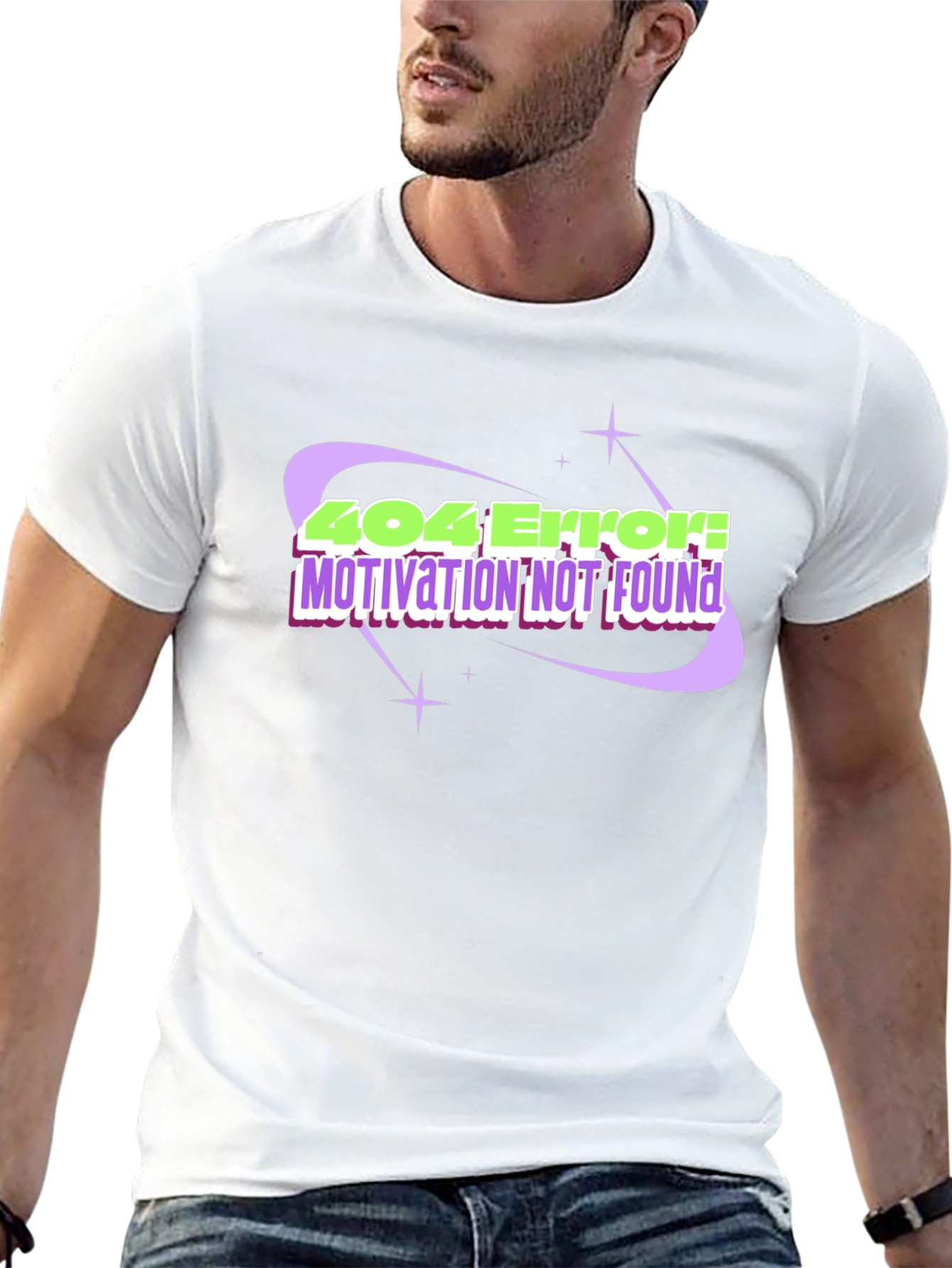 404 Error! Motivation Not Found Black T-Shirt