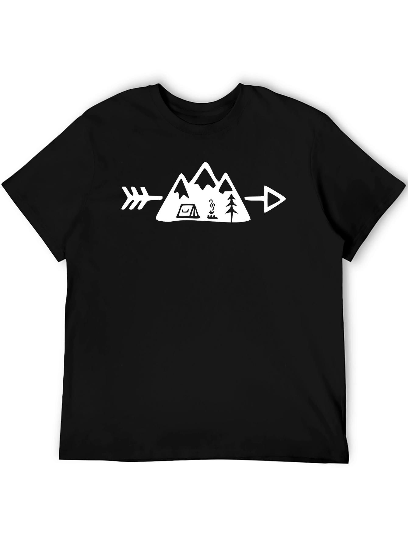 Adventure Awaits Graphic Tee - Camping Arrow T-Shirt