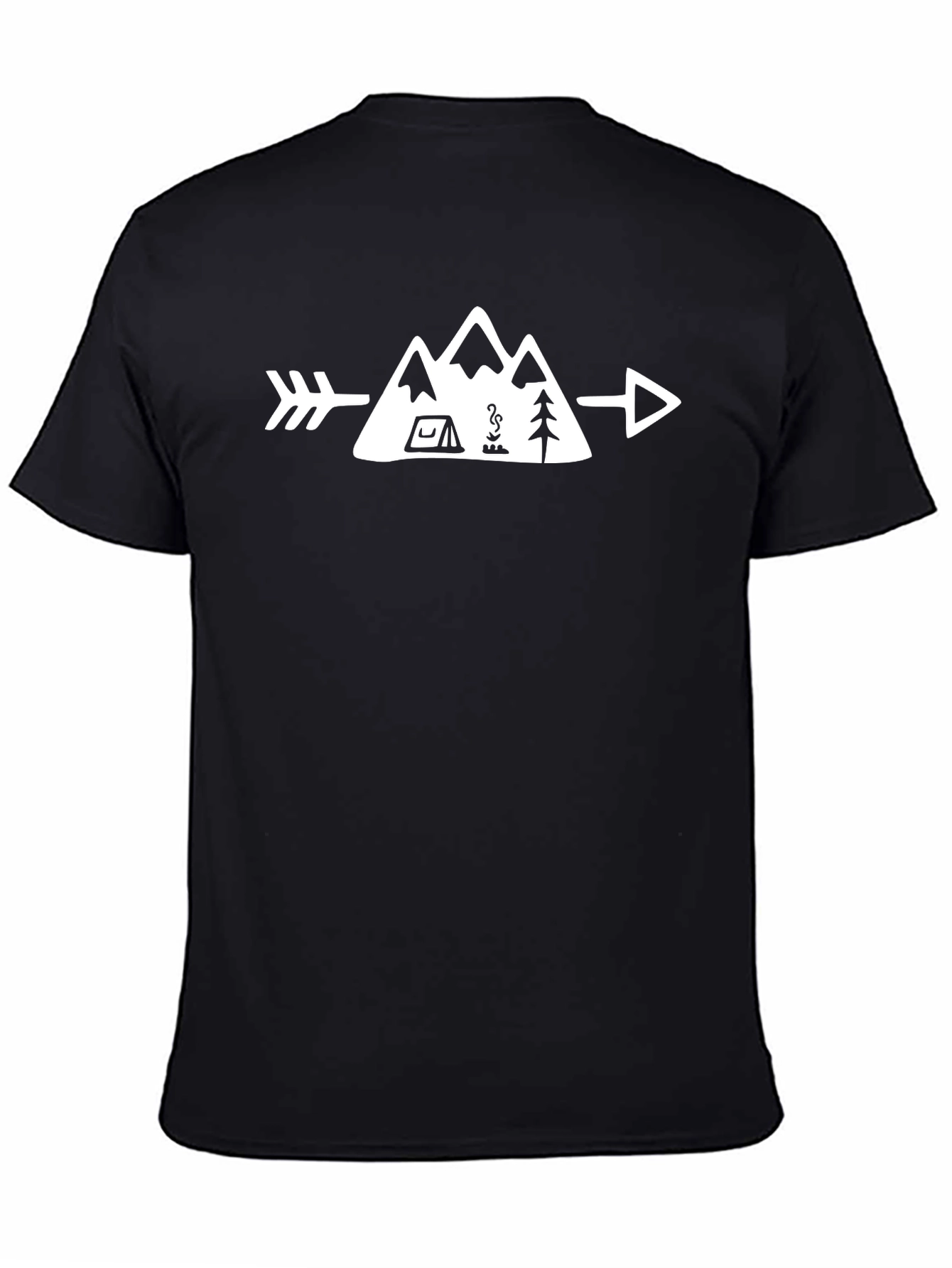 Adventure Awaits Graphic Tee - Camping Arrow T-Shirt