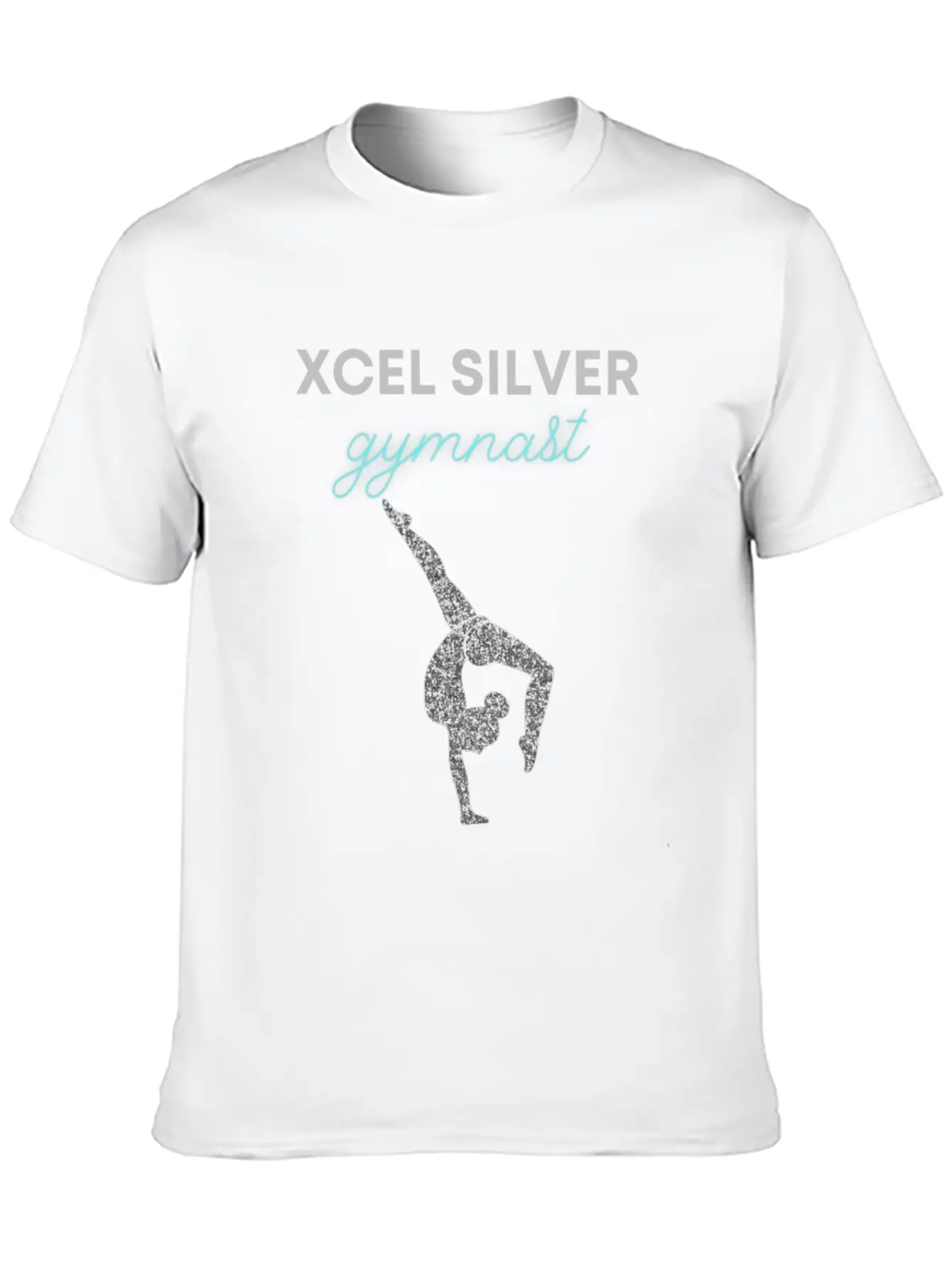 Xcel Silver Gymnast - Girls Xcel Gymnastics Team Casual Graphic T-Shirt – Simple And Comfortable Daily Wear