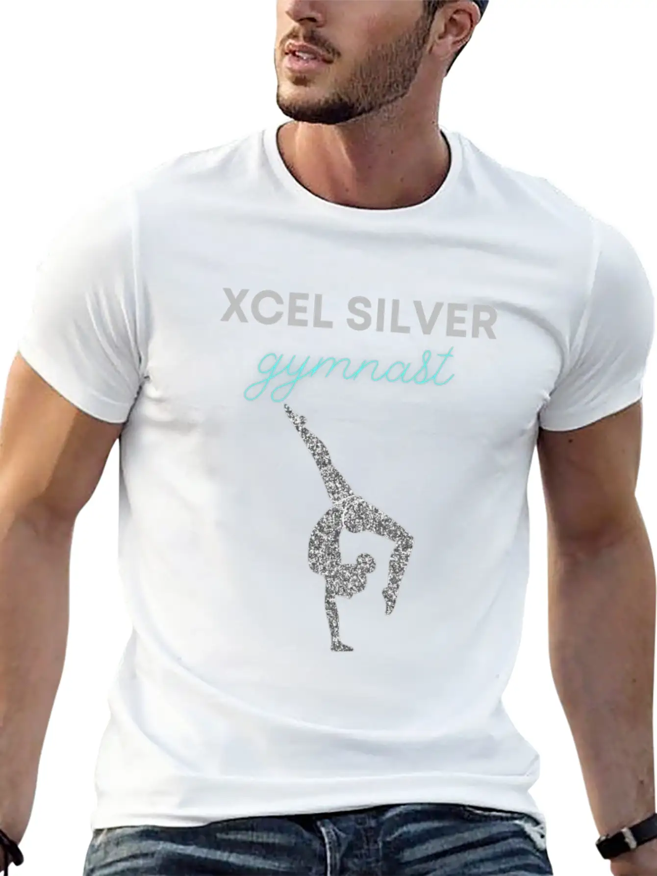 Xcel Silver Gymnast - Girls Xcel Gymnastics Team Casual Graphic T-Shirt – Simple And Comfortable Daily Wear