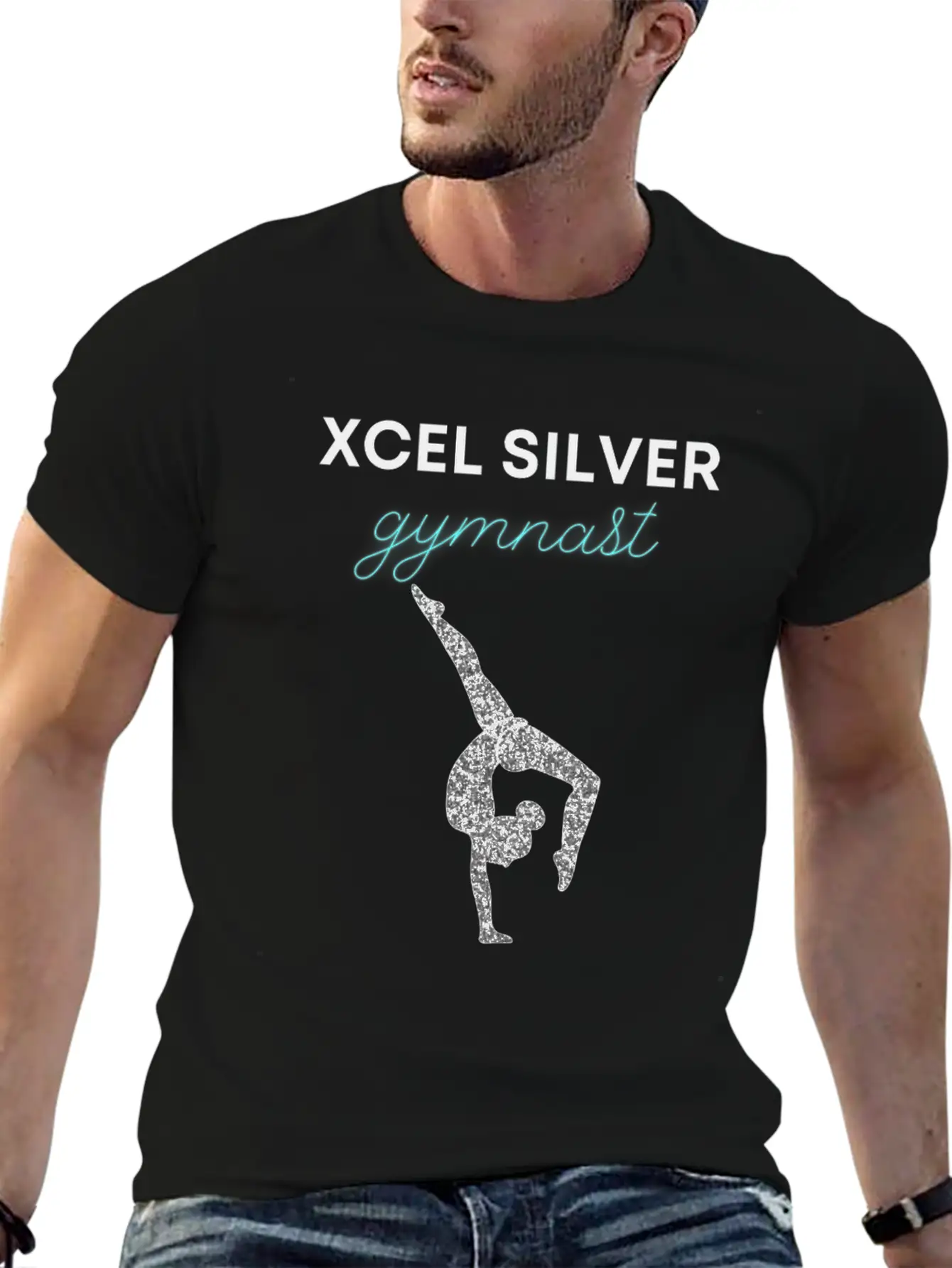 Xcel Silver Gymnast - Girls Xcel Gymnastics Team Casual Graphic T-Shirt – Simple And Comfortable Daily Wear