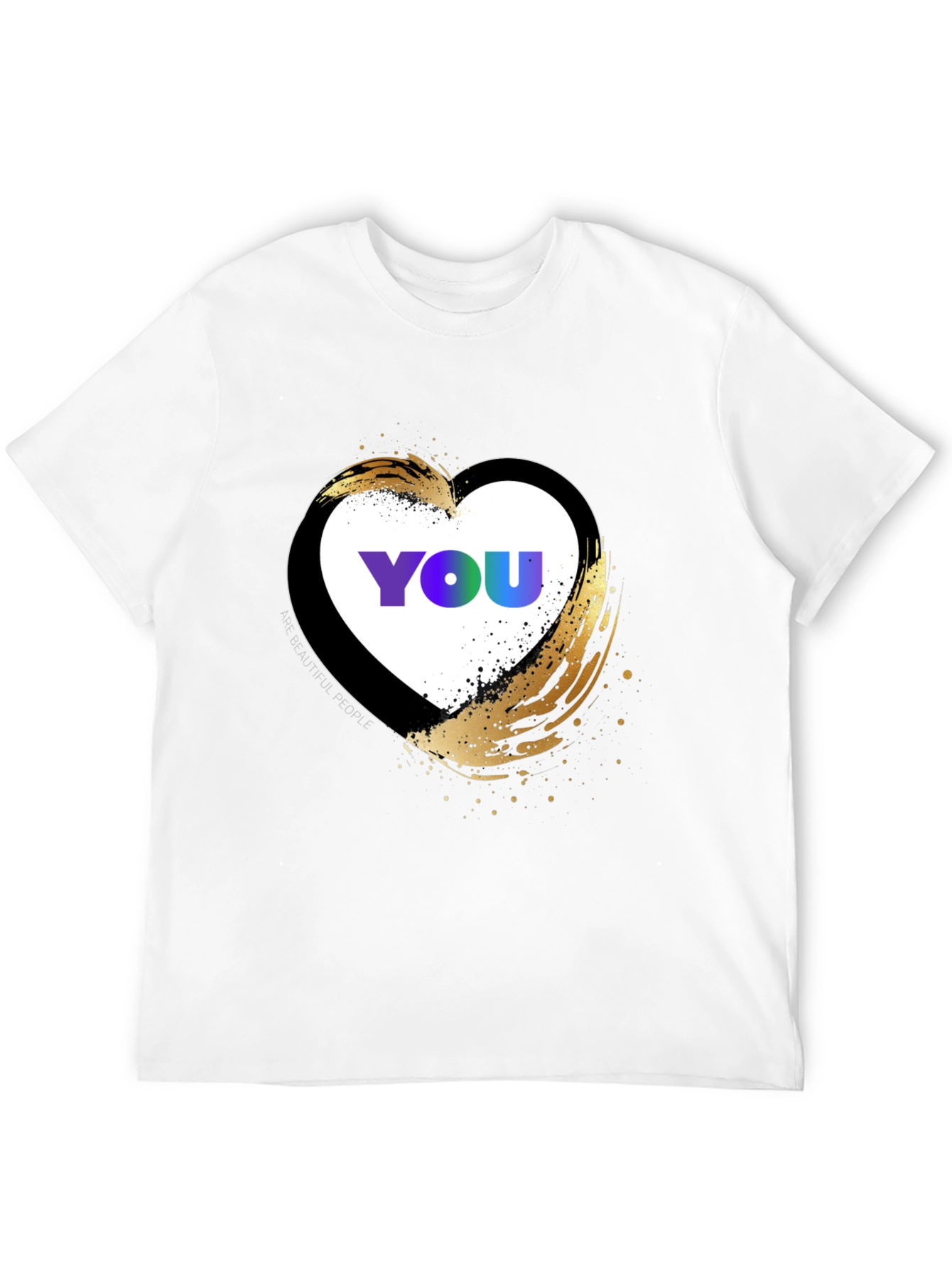 YOU Heart Graphic T-Shirt - Trendy Casual Top