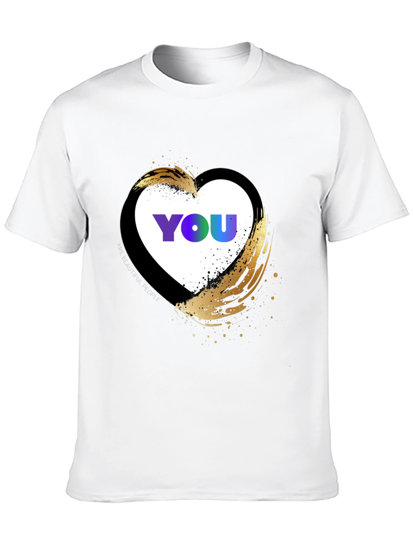 YOU Heart Graphic T-Shirt - Trendy Casual Top