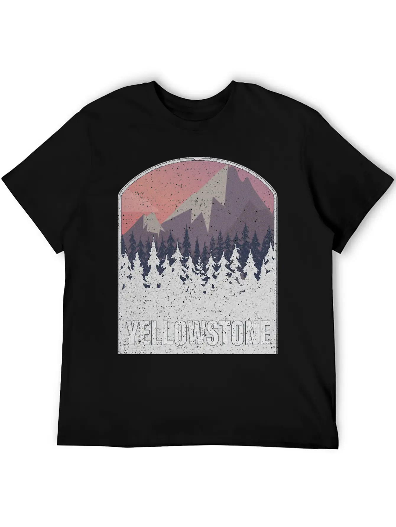 Yellowstone National Park Utah Forest Mountains Casual Graphic T-Shirt – Simple And Comfortable Daily Wear