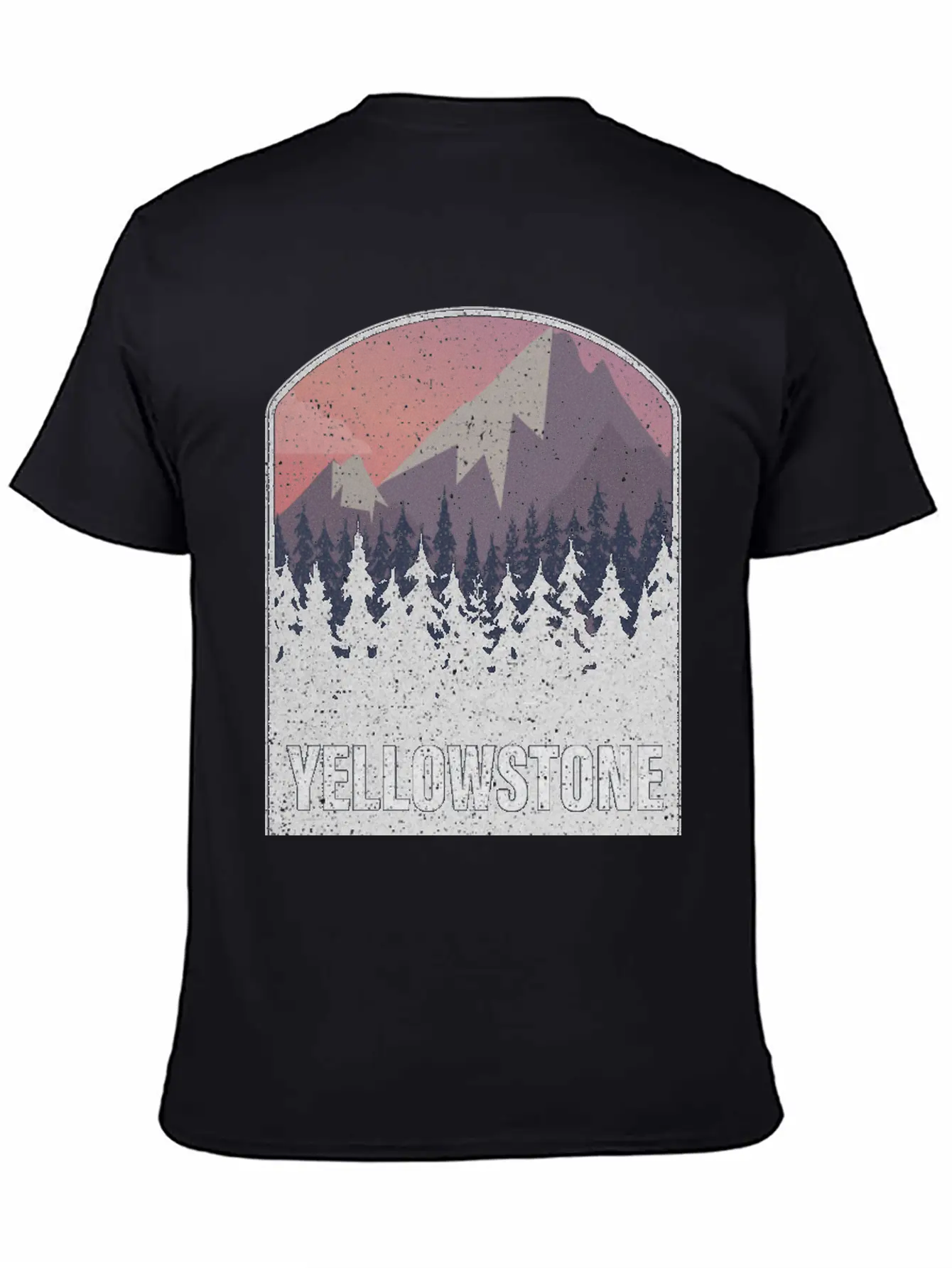 Yellowstone National Park Utah Forest Mountains Casual Graphic T-Shirt – Simple And Comfortable Daily Wear