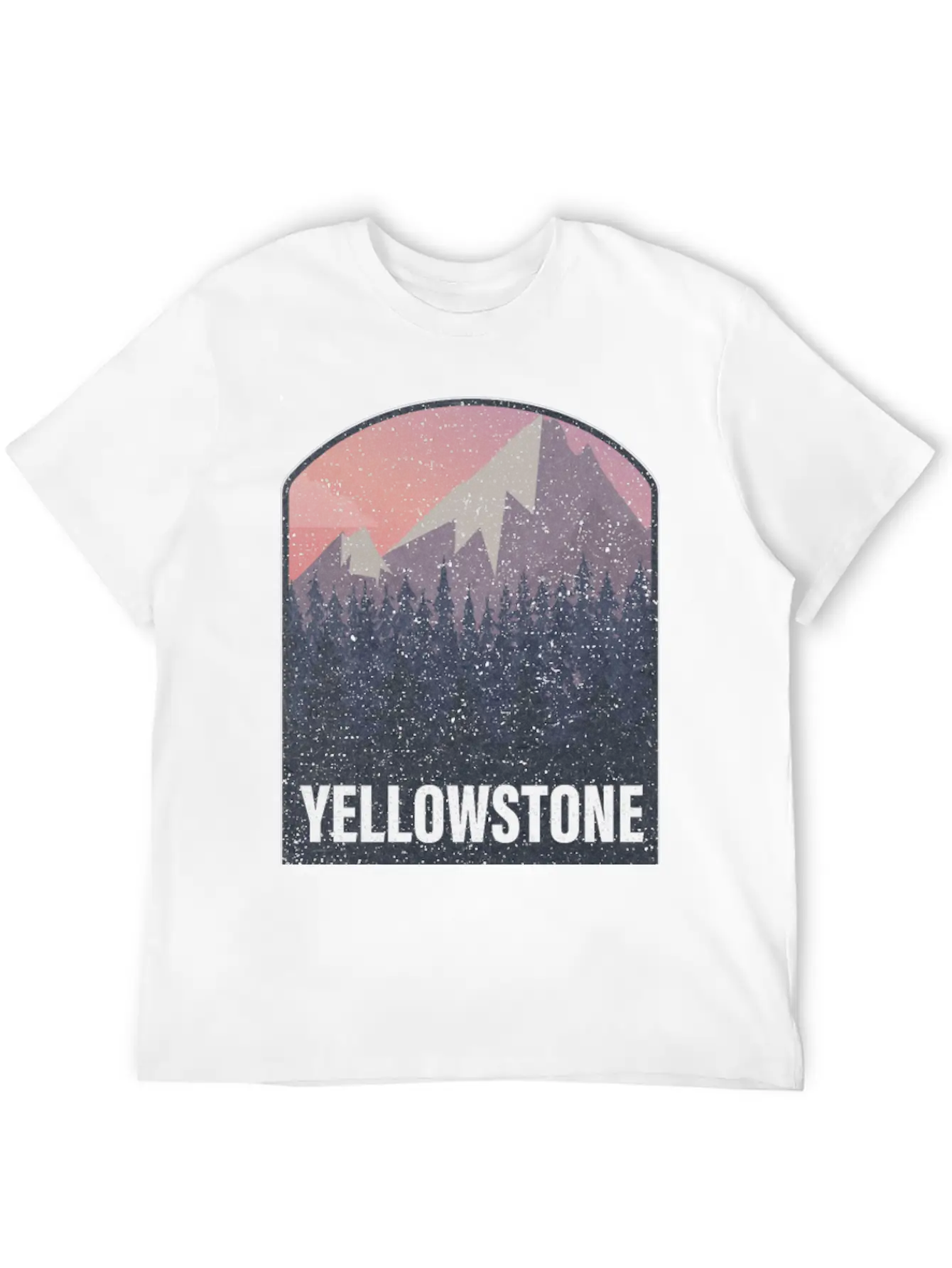 Yellowstone National Park Utah Forest Mountains Casual Graphic T-Shirt – Simple And Comfortable Daily Wear