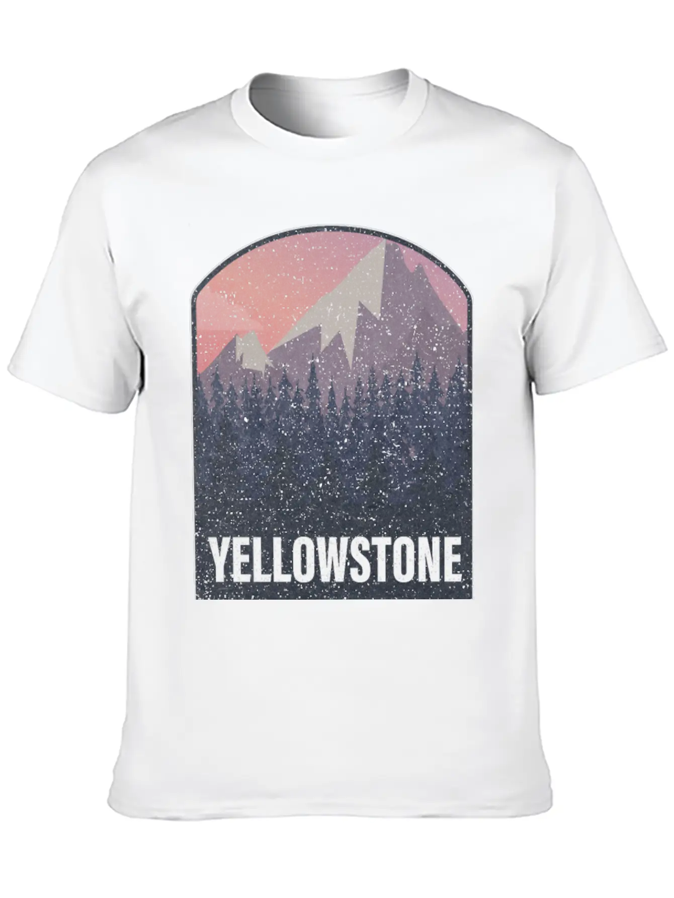 Yellowstone National Park Utah Forest Mountains Casual Graphic T-Shirt – Simple And Comfortable Daily Wear