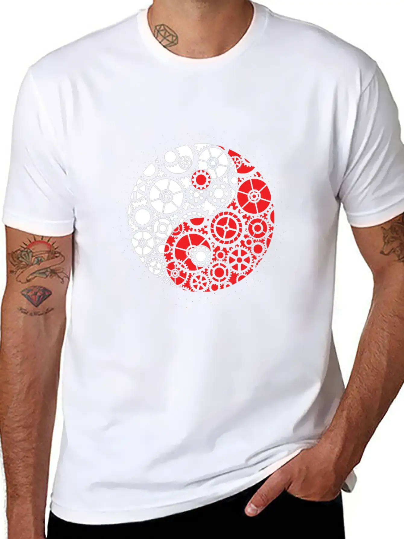 Yin Yang Mechanic Engineer Harmony Screwdriver Casual Graphic T-Shirt – Simple And Comfortable Daily Wear