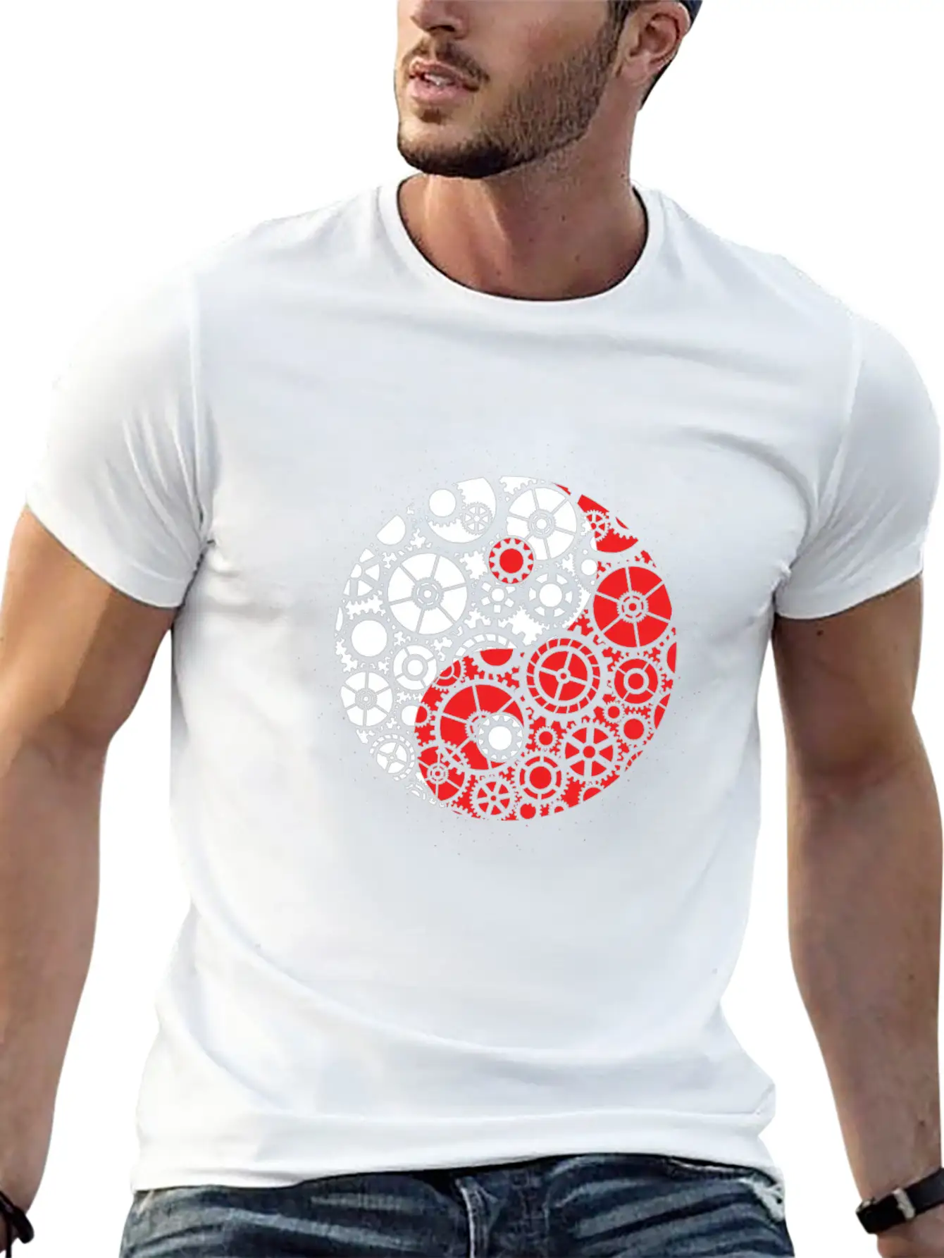 Yin Yang Mechanic Engineer Harmony Screwdriver Casual Graphic T-Shirt – Simple And Comfortable Daily Wear
