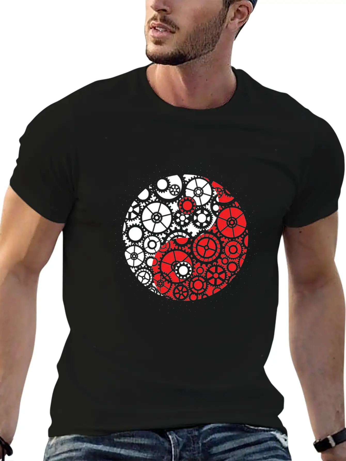 Yin Yang Mechanic Engineer Harmony Screwdriver Casual Graphic T-Shirt – Simple And Comfortable Daily Wear