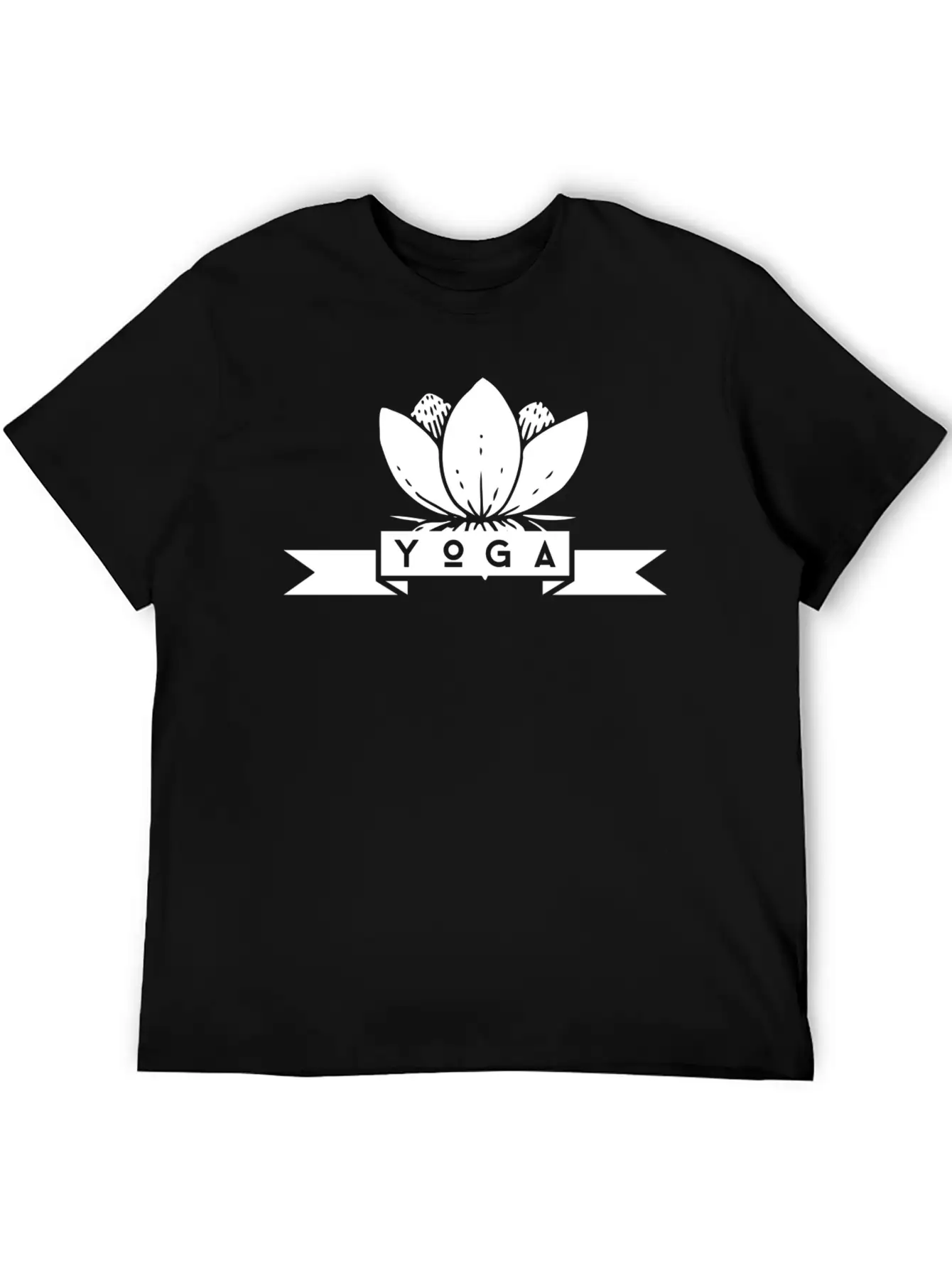 Yoga Flower White Timeless Short Sleeve Tee – Comfy And Minimalist Design