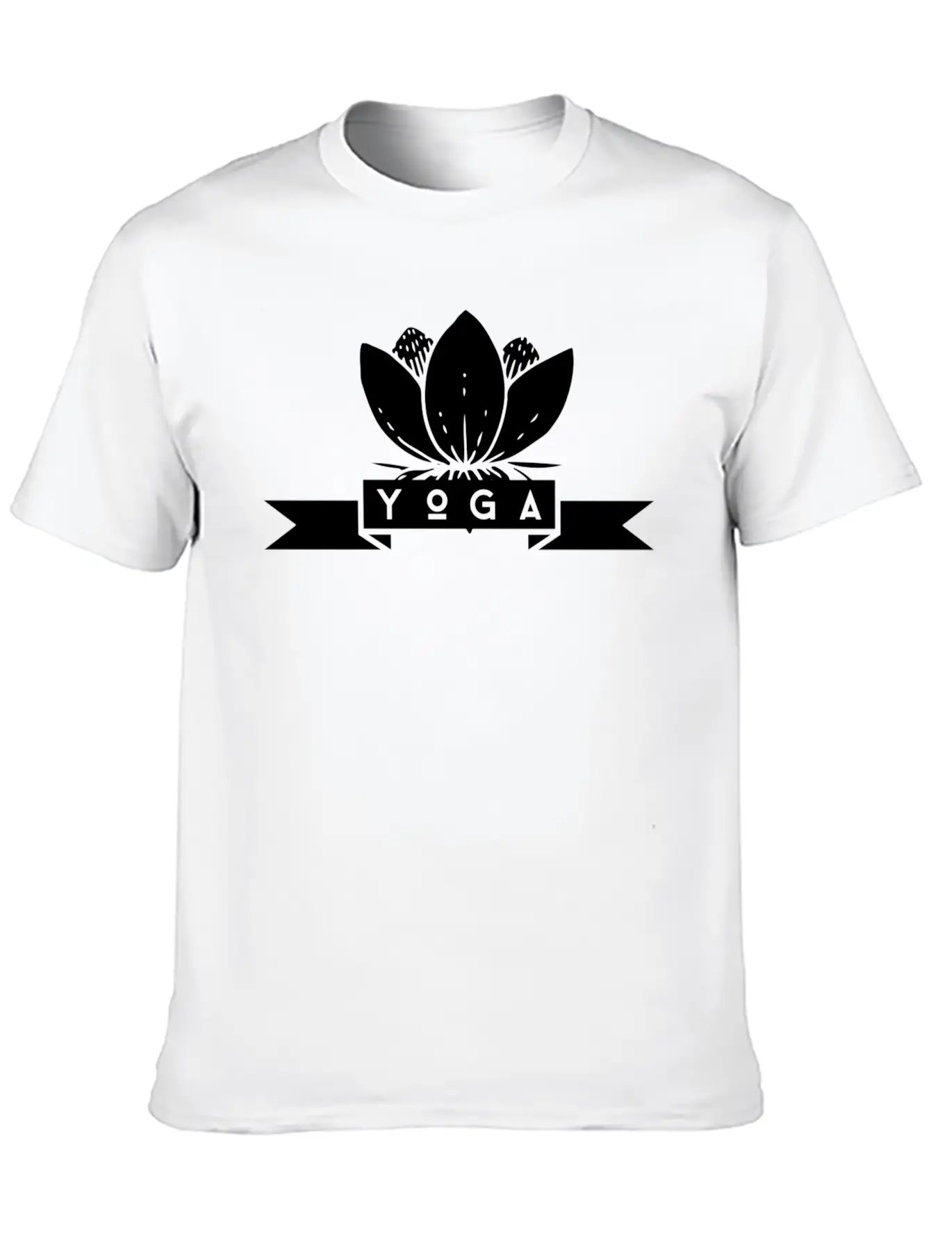 Yoga Flower White Timeless Short Sleeve Tee – Comfy And Minimalist Design