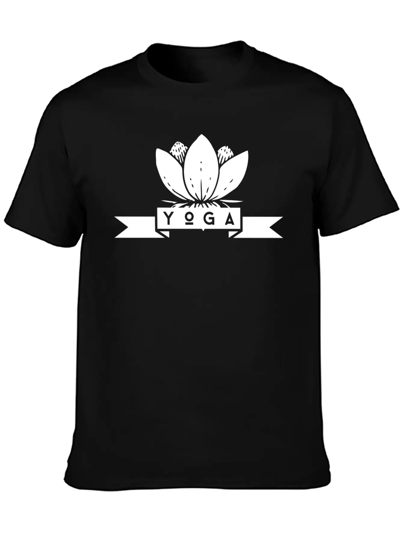 Yoga Flower White Timeless Short Sleeve Tee – Comfy And Minimalist Design
