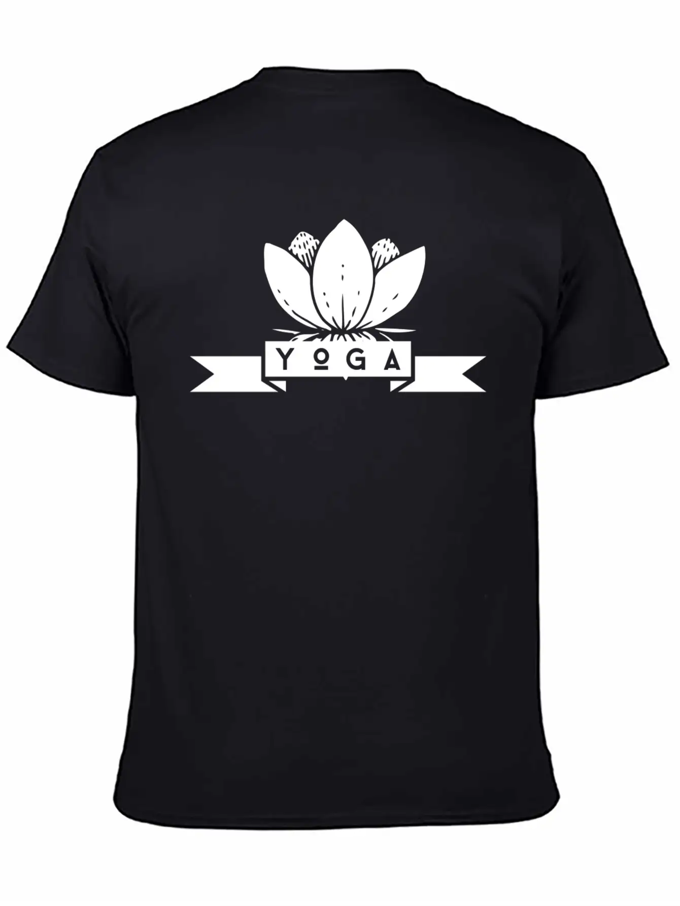 Yoga Flower White Timeless Short Sleeve Tee – Comfy And Minimalist Design