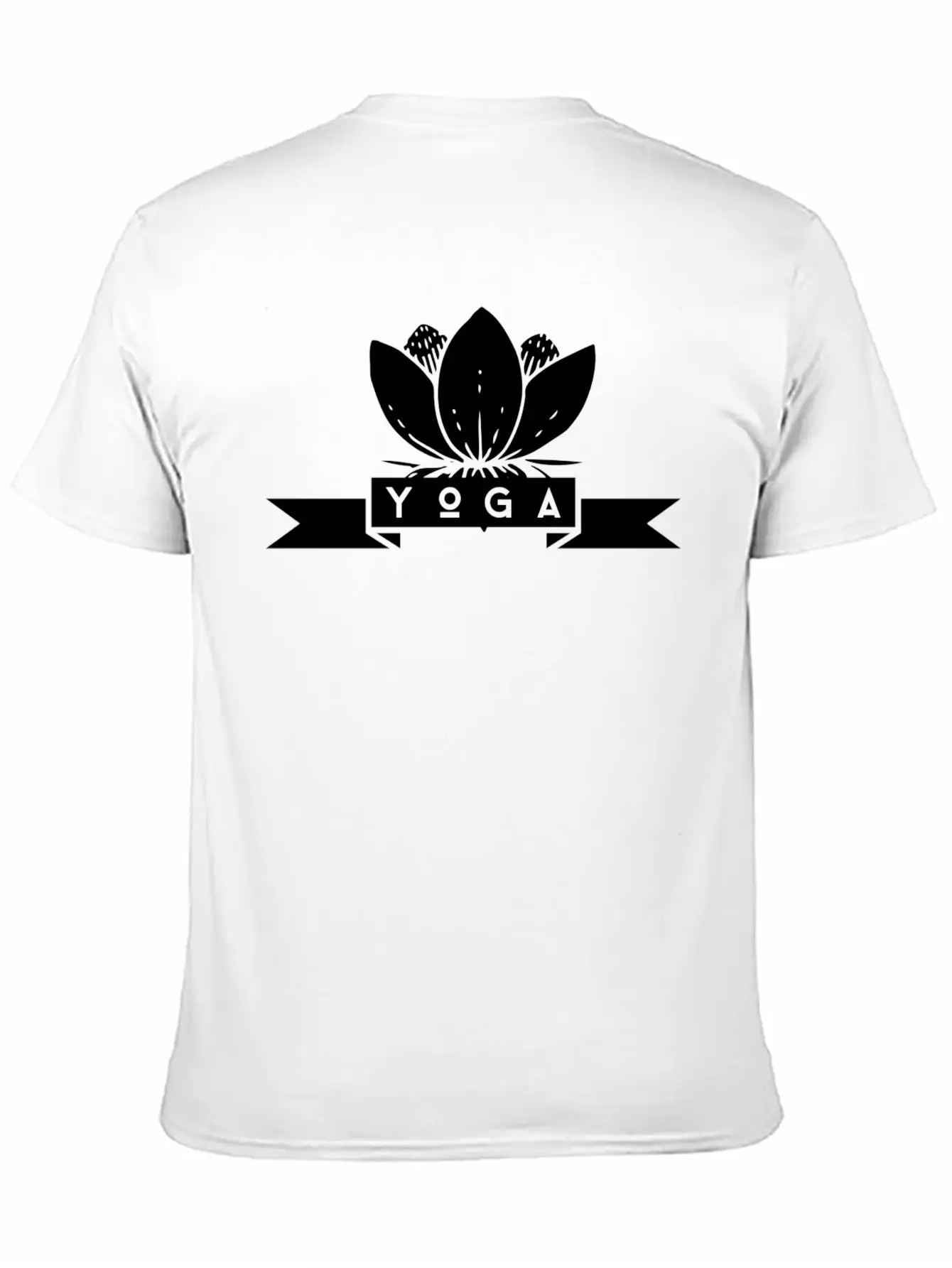 Yoga Flower White Timeless Short Sleeve Tee – Comfy And Minimalist Design