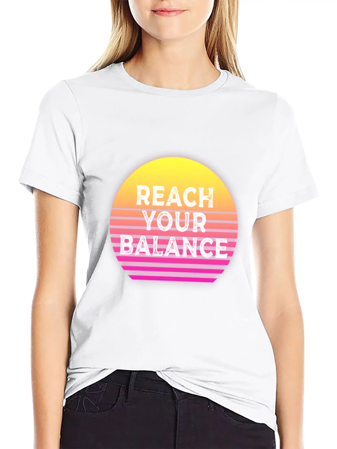 Yoga Reach Your Balance Casual Graphic T-Shirt – Simple And Comfortable Daily Wear