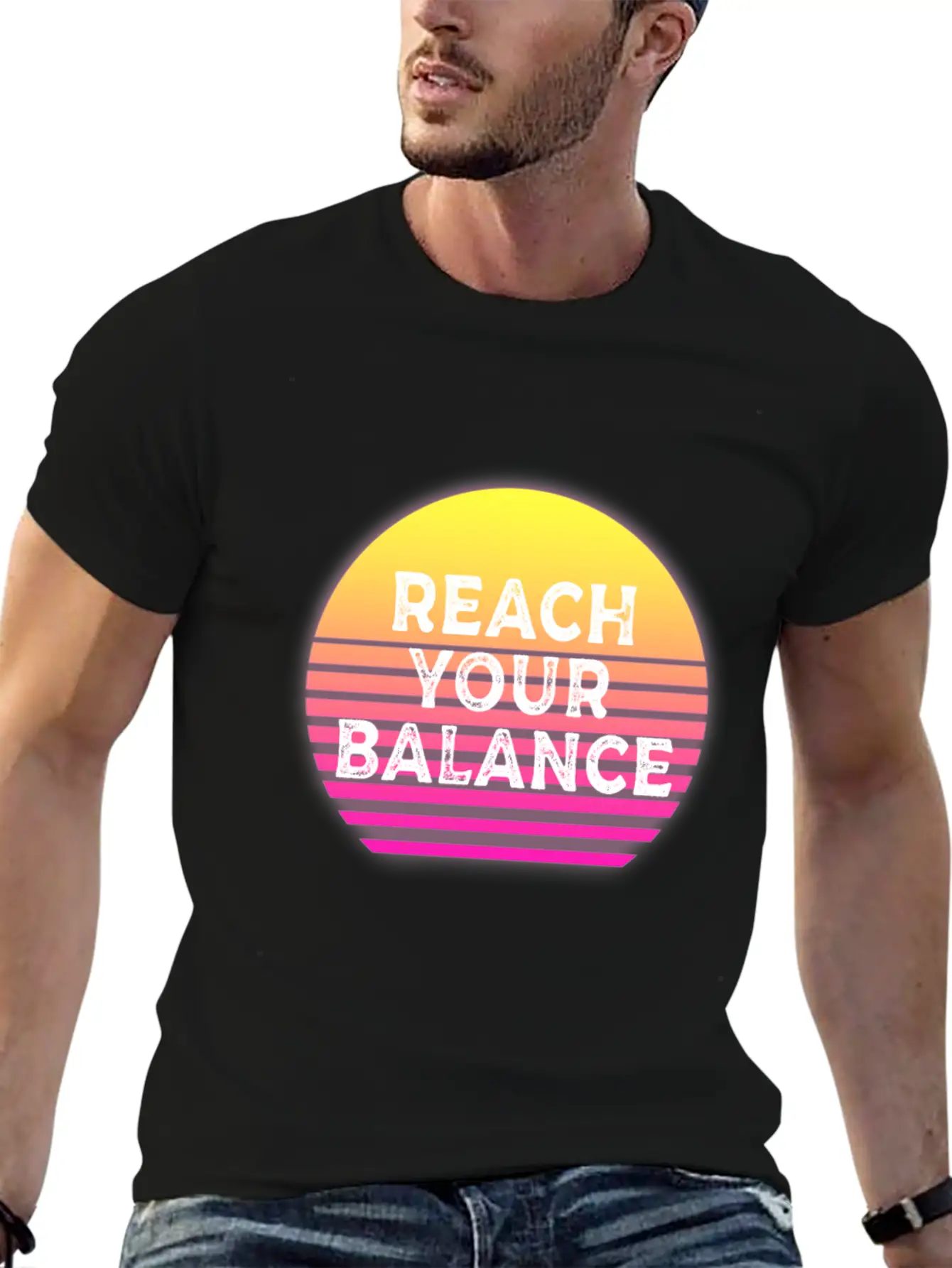 Yoga Reach Your Balance Casual Graphic T-Shirt – Simple And Comfortable Daily Wear