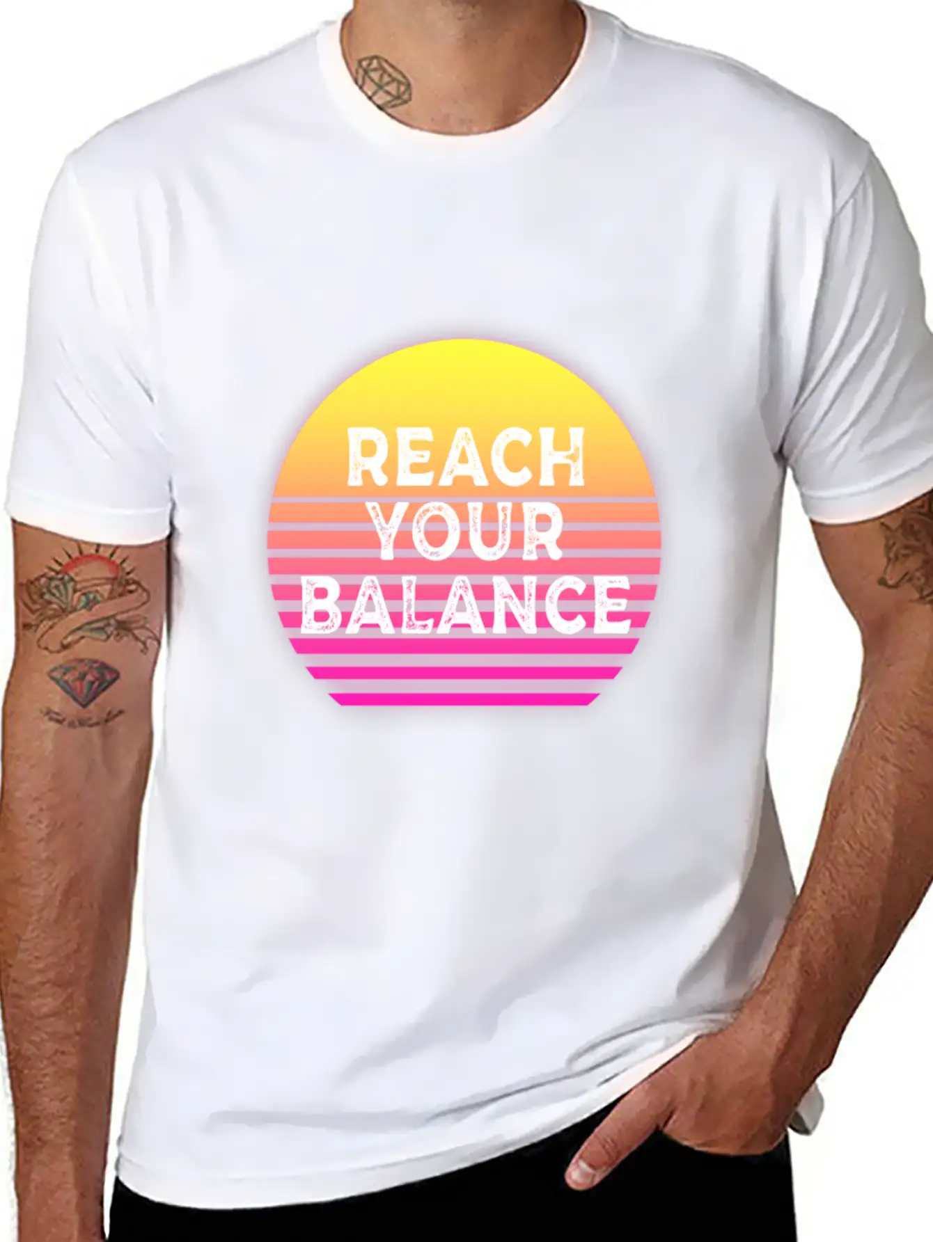 Yoga Reach Your Balance Casual Graphic T-Shirt – Simple And Comfortable Daily Wear