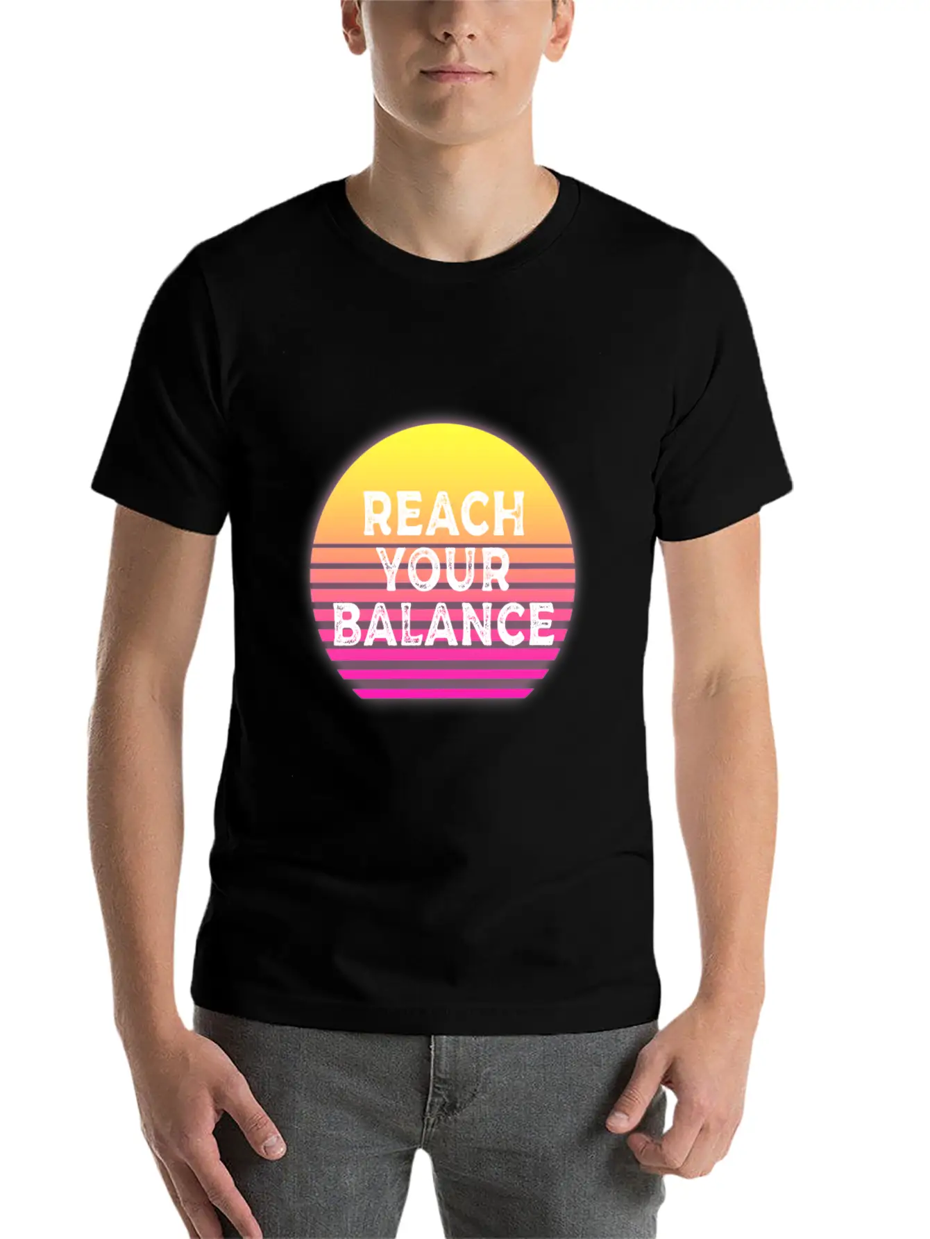 Yoga Reach Your Balance Casual Graphic T-Shirt – Simple And Comfortable Daily Wear