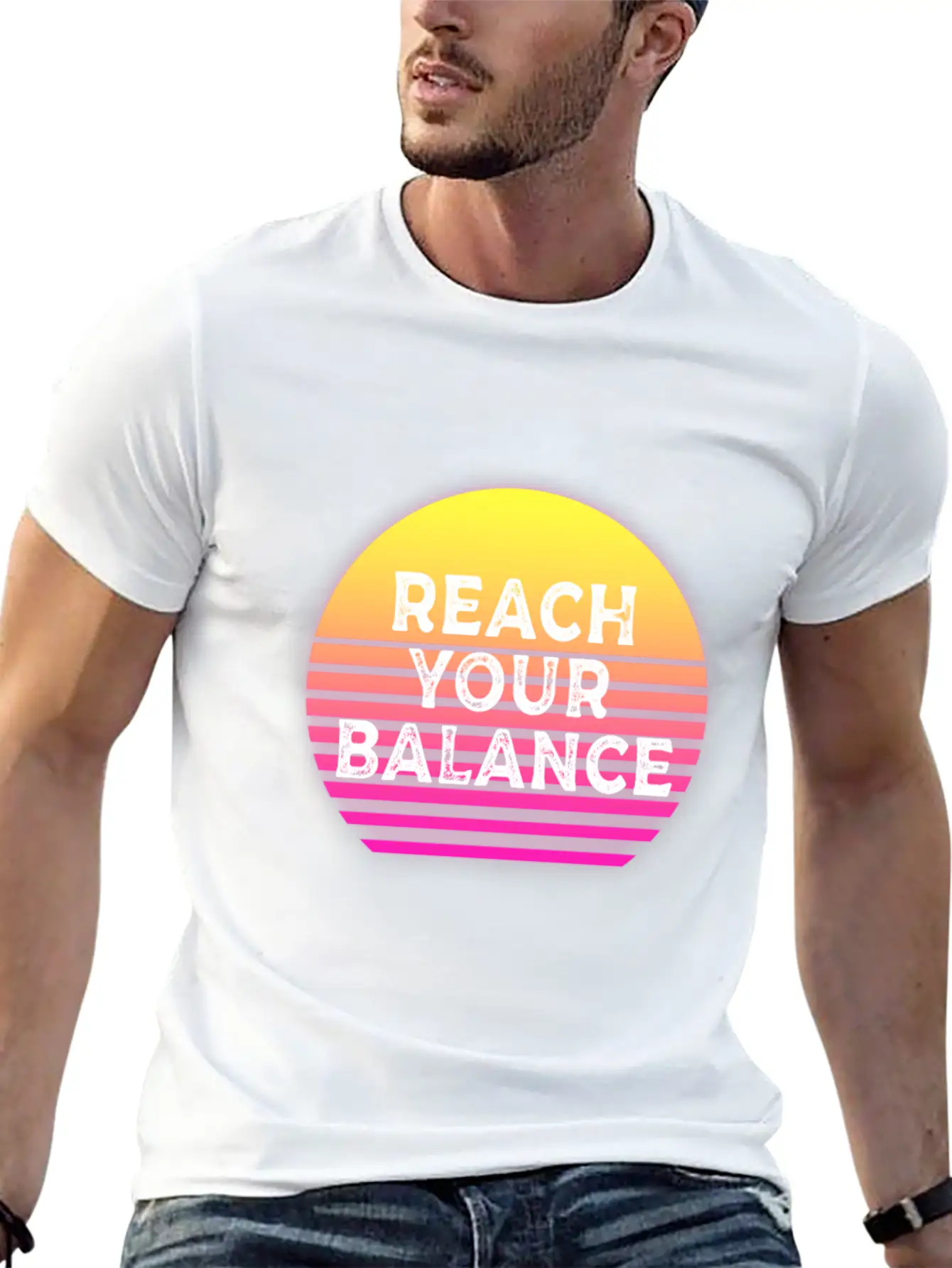 Yoga Reach Your Balance Casual Graphic T-Shirt – Simple And Comfortable Daily Wear