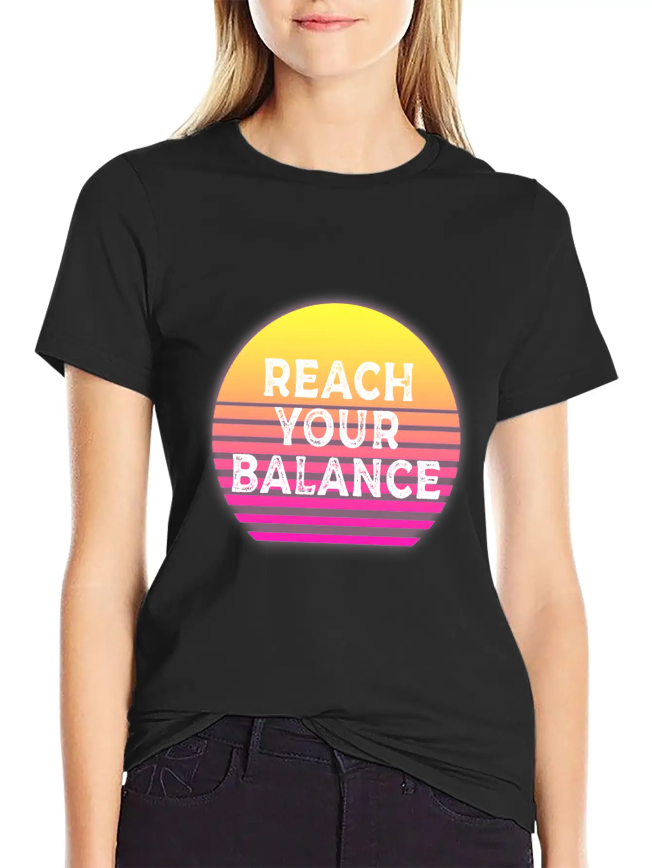 Yoga Reach Your Balance Casual Graphic T-Shirt – Simple And Comfortable Daily Wear