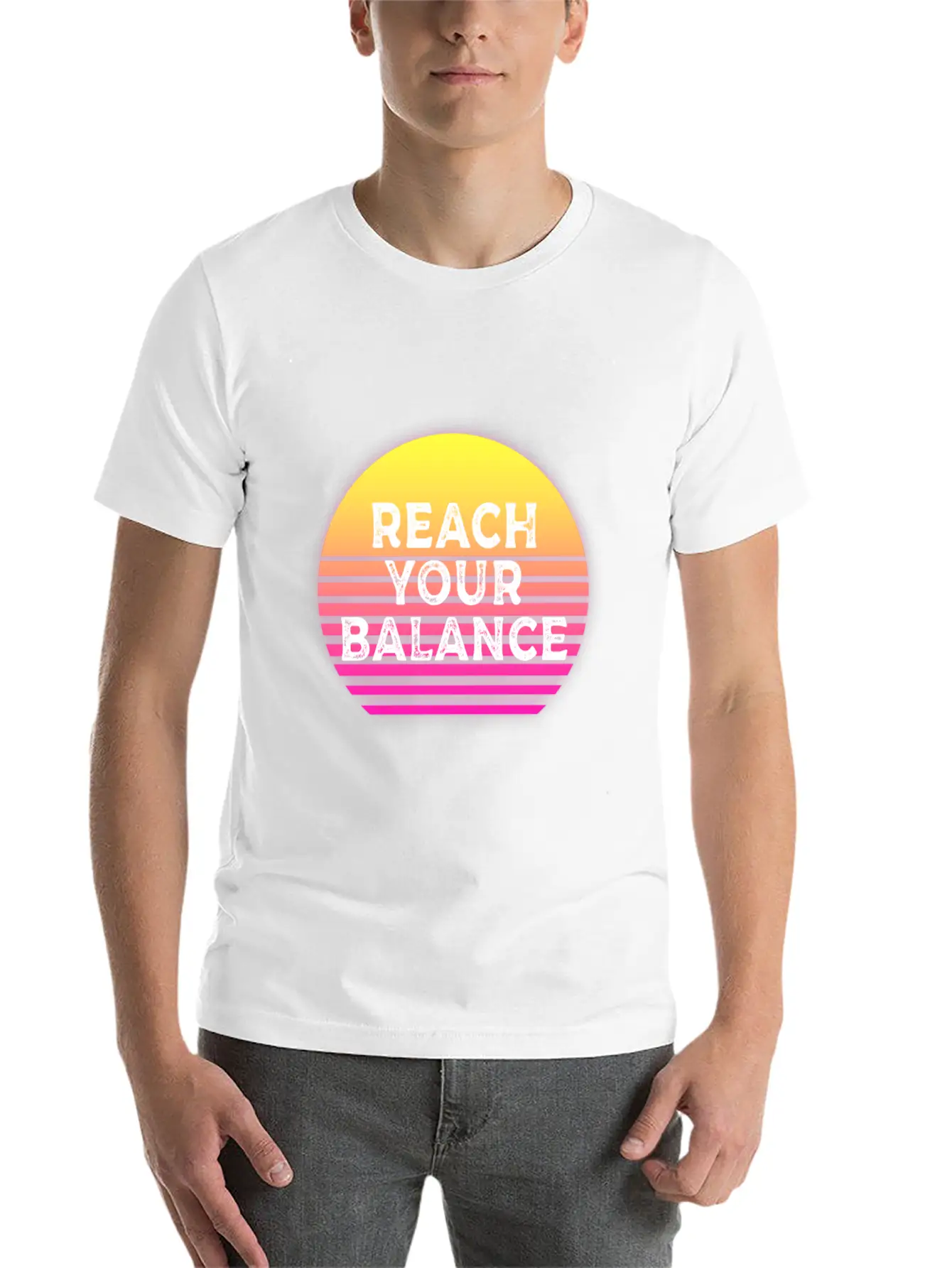 Yoga Reach Your Balance Casual Graphic T-Shirt – Simple And Comfortable Daily Wear