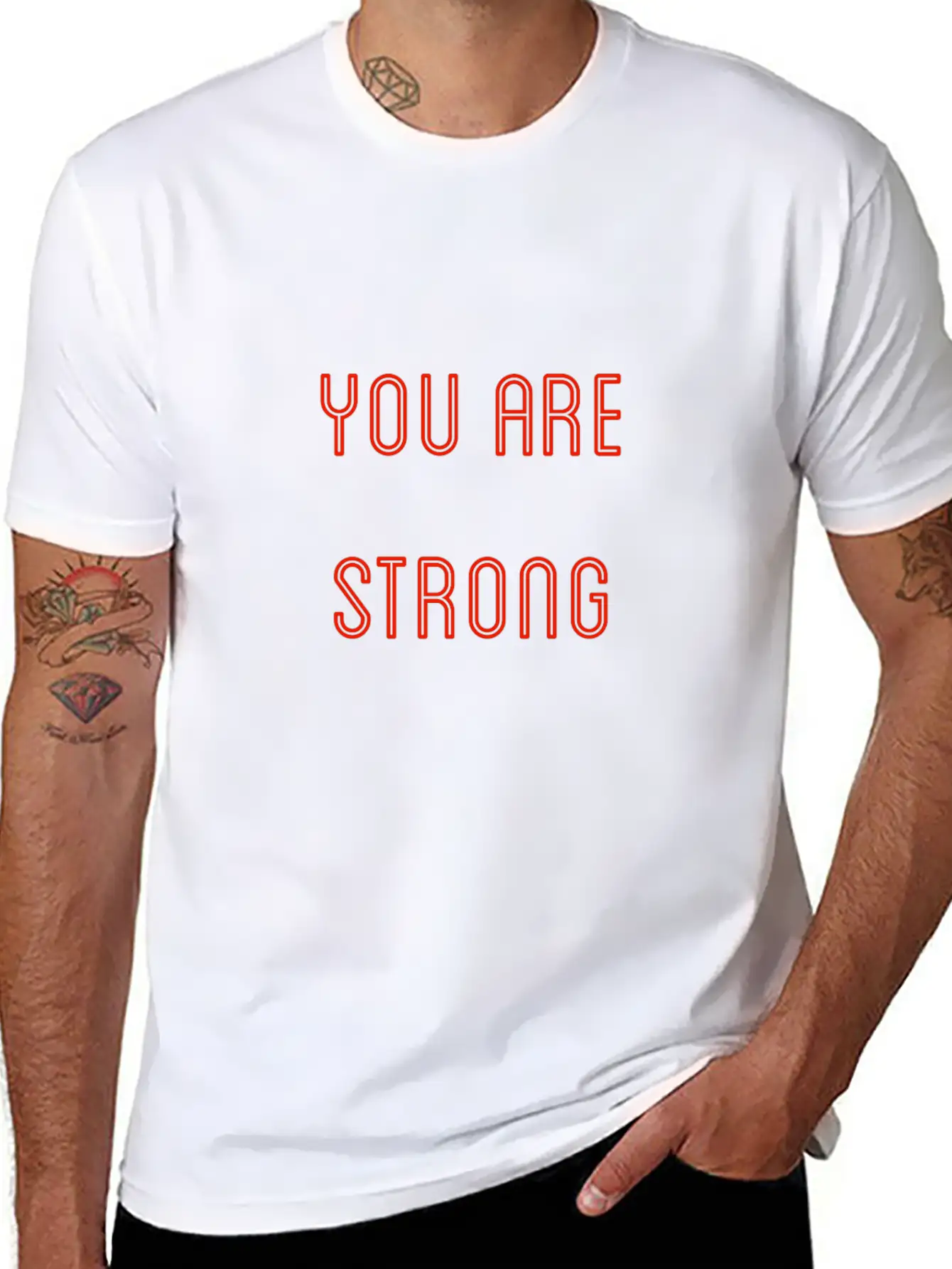 You Are Strong Casual Graphic T-Shirt – Simple And Comfortable Daily Wear