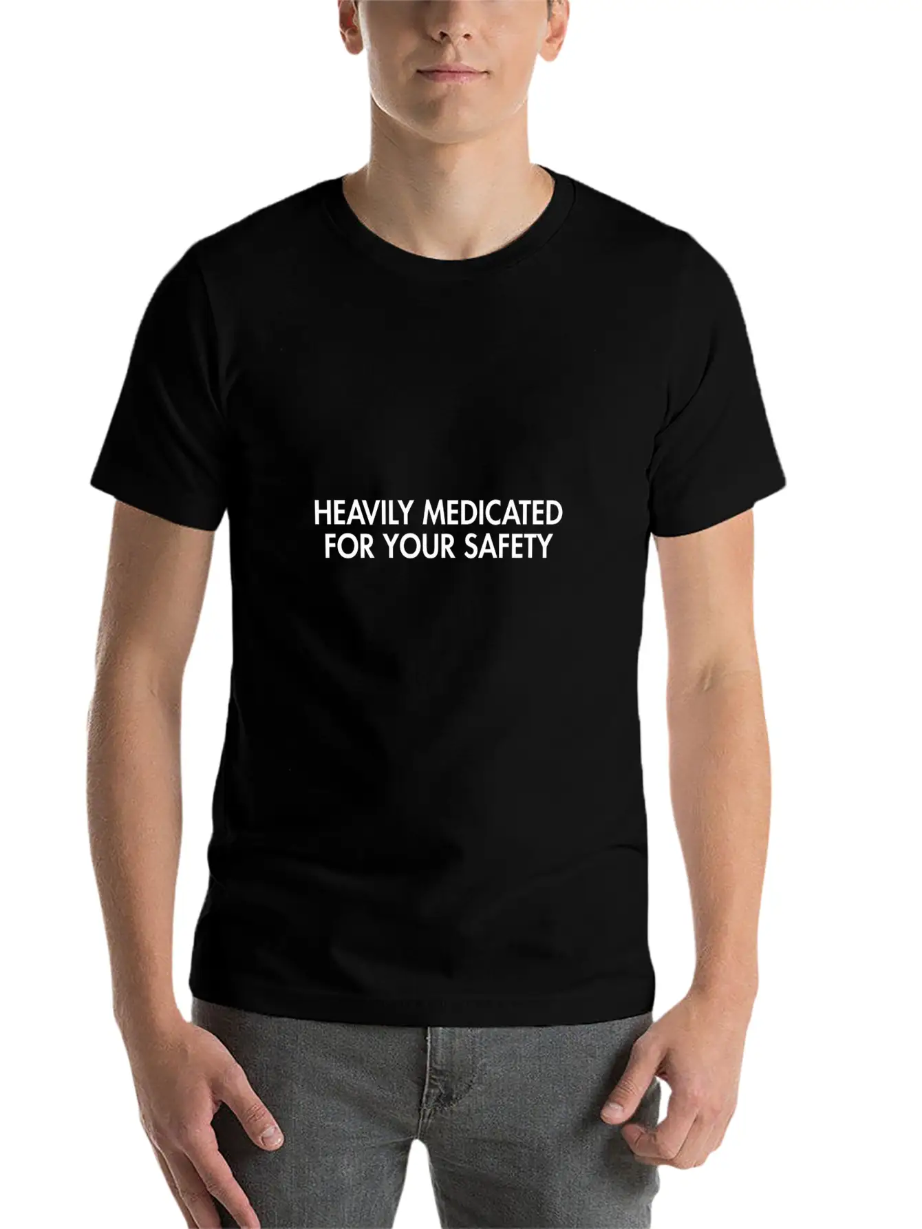 YOUR SAFETY Casual Graphic T-Shirt – Simple And Comfortable Daily Wear