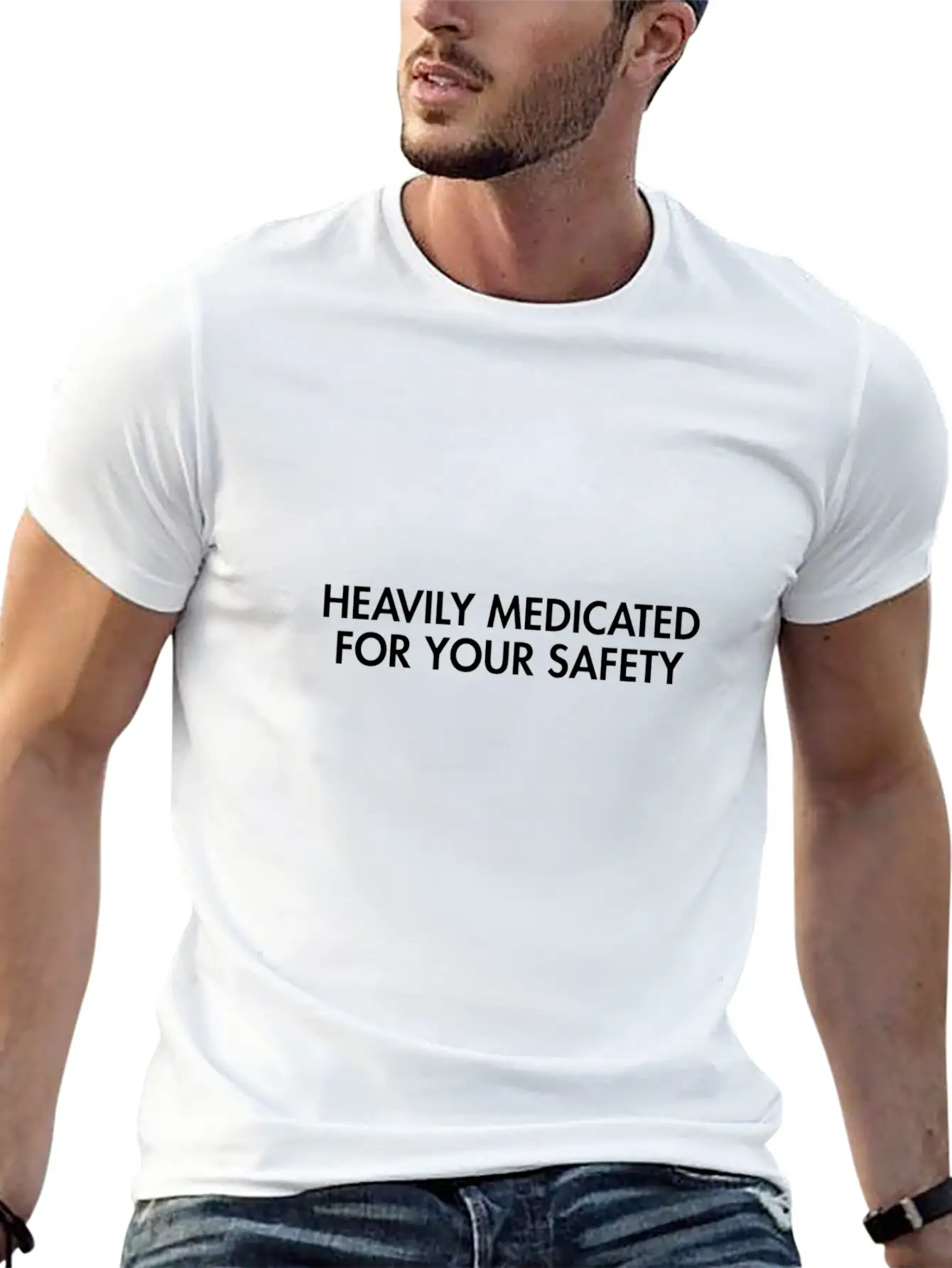 YOUR SAFETY Casual Graphic T-Shirt – Simple And Comfortable Daily Wear