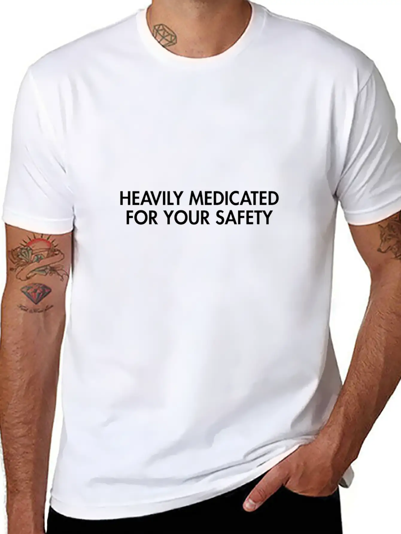 YOUR SAFETY Casual Graphic T-Shirt – Simple And Comfortable Daily Wear