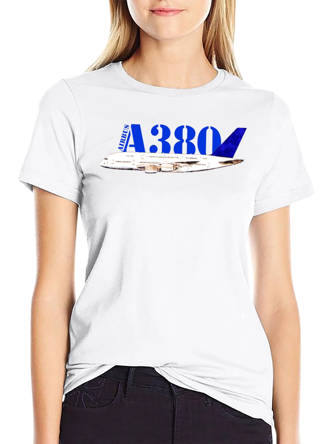 Airbus A380 Black T-Shirt