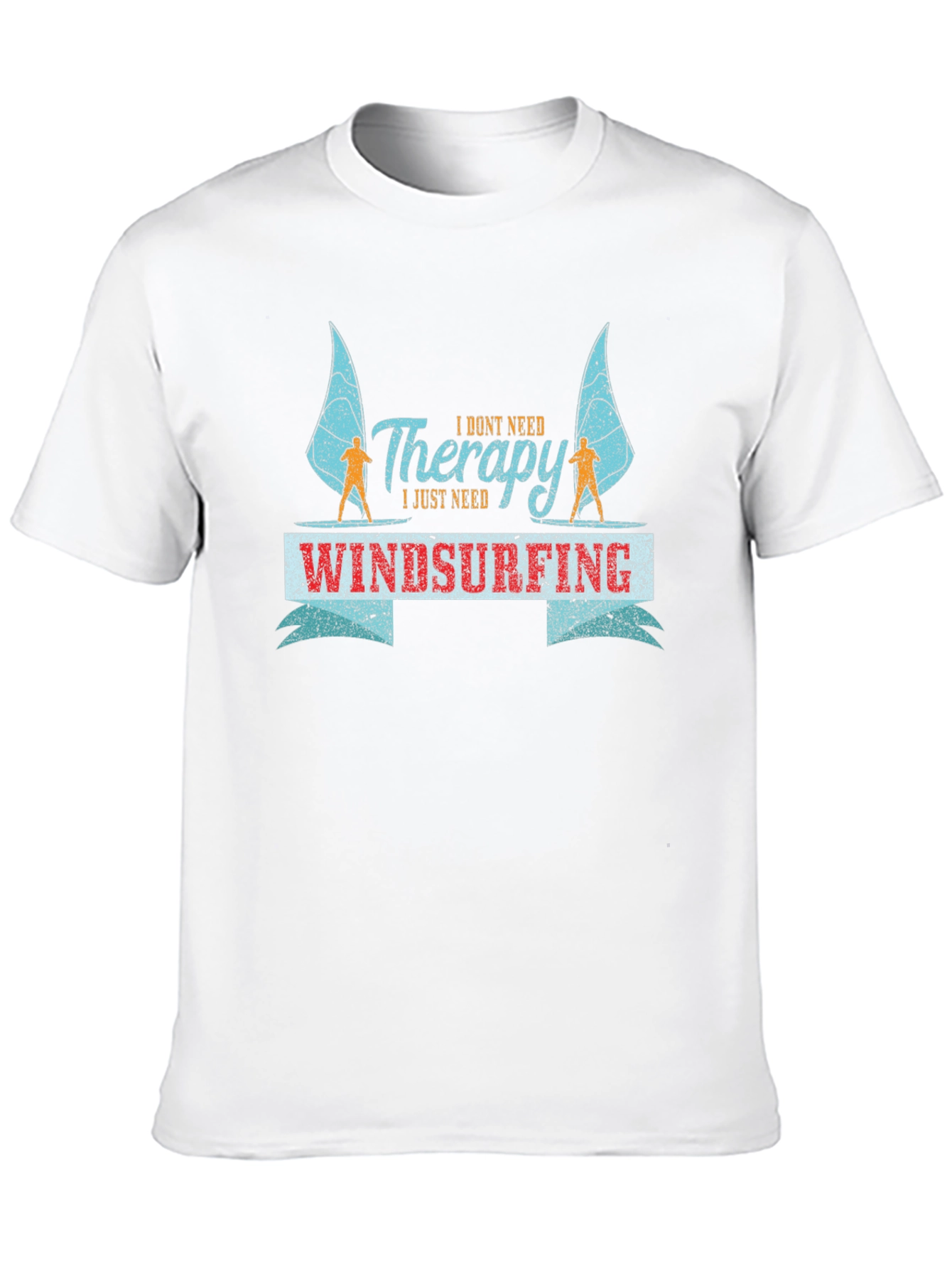 Windsurfing Therapy Tee - Black Graphic T-Shirt