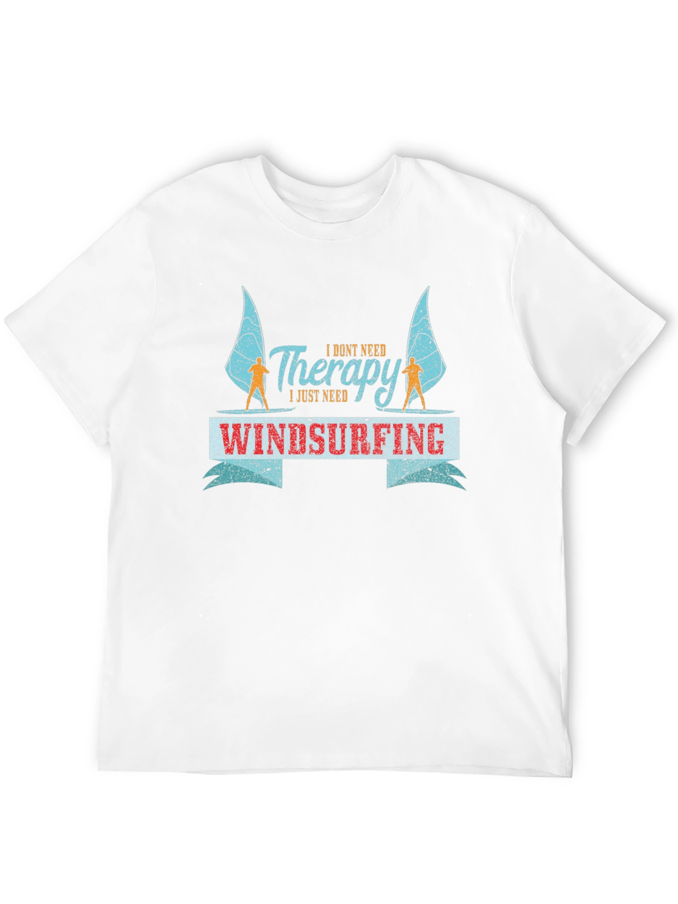 Windsurfing Therapy Tee - Black Graphic T-Shirt