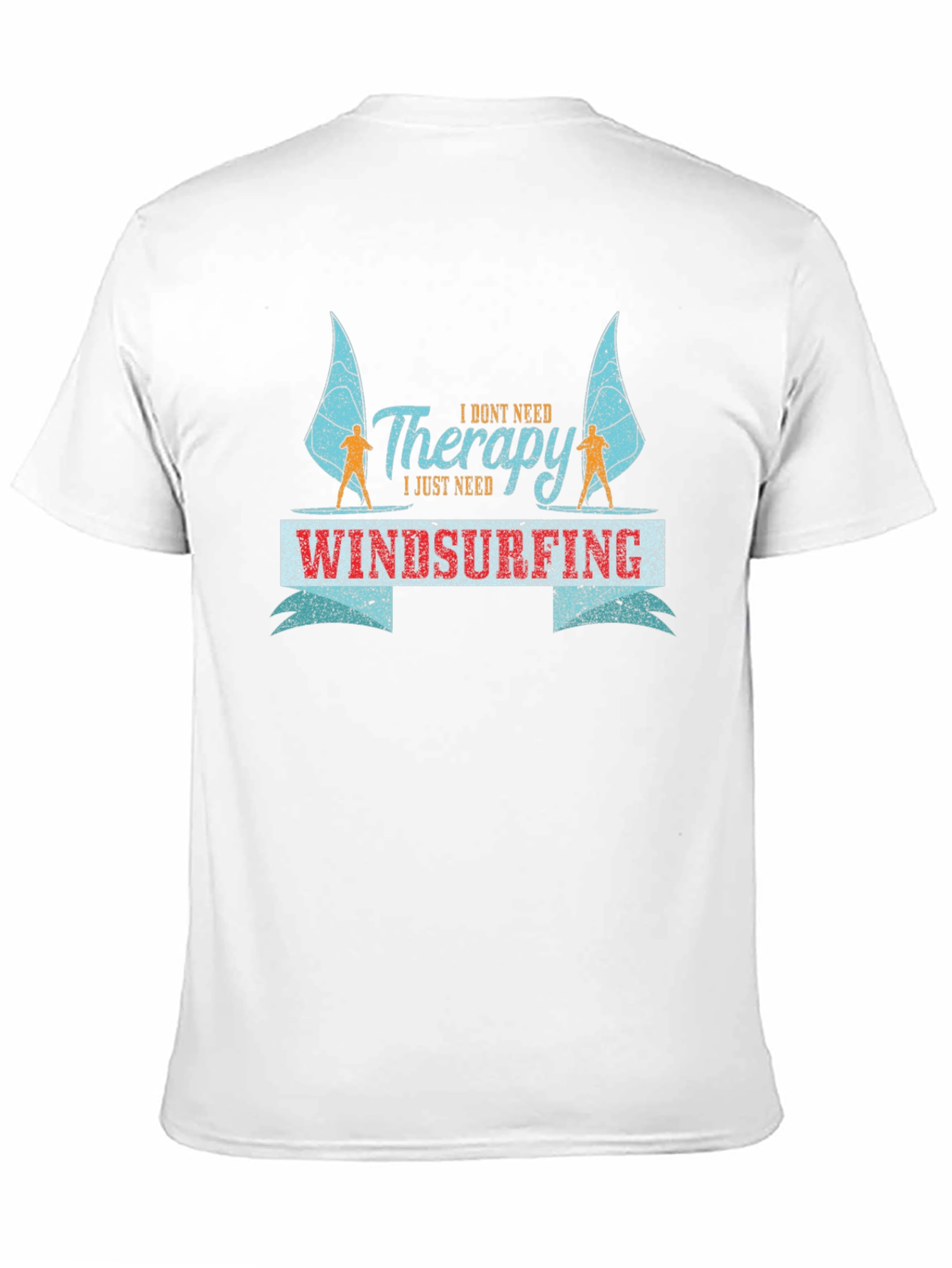 Windsurfing Therapy Tee - Black Graphic T-Shirt