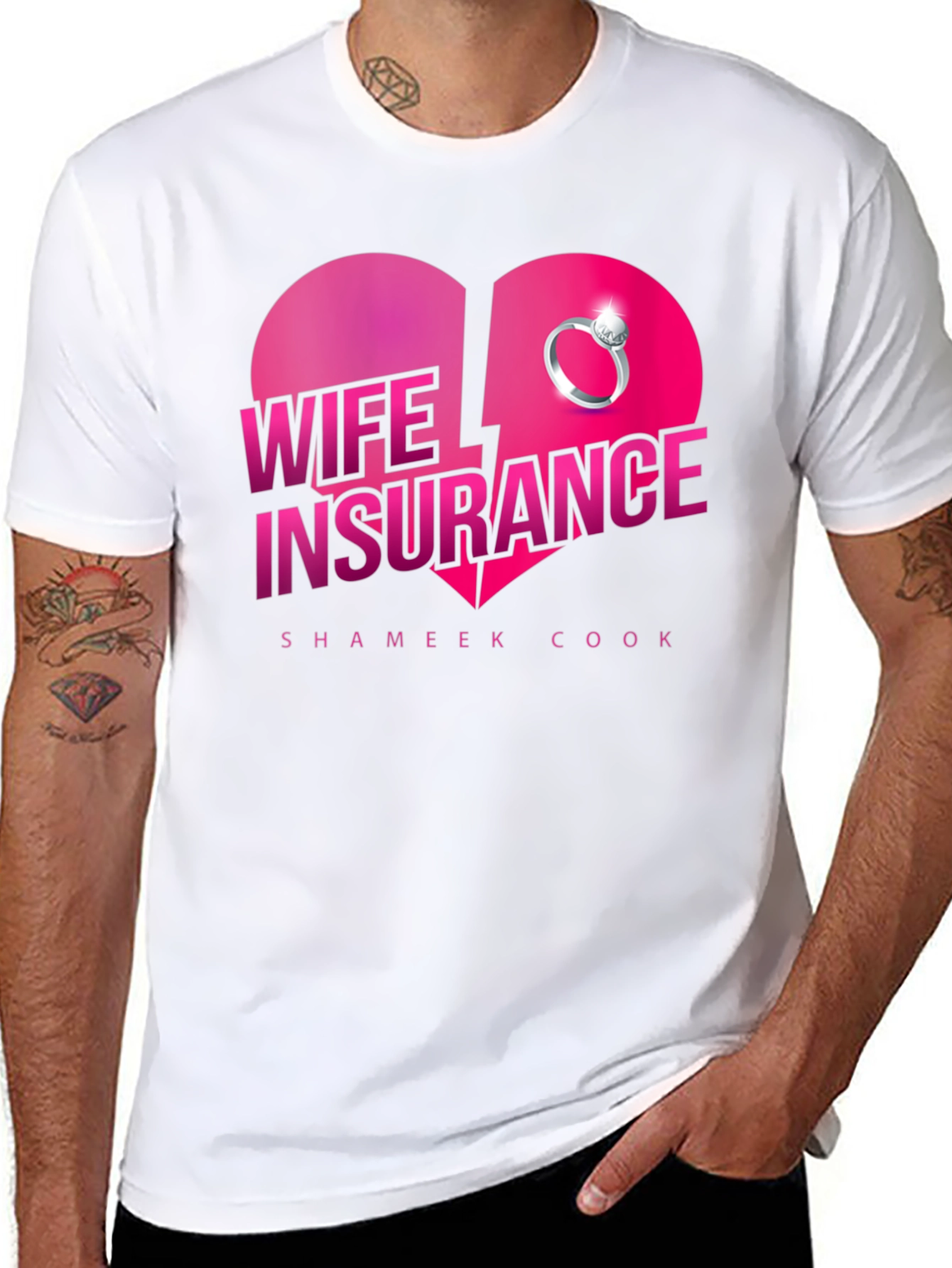 Wife Insurance T-Shirt - Broken Heart Ring Graphic